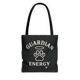 Guardian Energy Pet Lover Tote Bag, Inspirational Tote, Dog Lover Gift, AOP Tote, Eco-Friendly Shopping Bag
