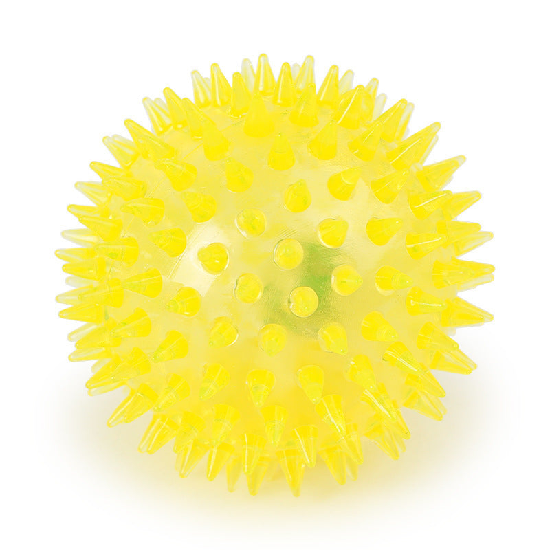 Pet sound flashing thorn ball