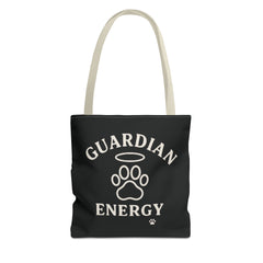 Guardian Energy Pet Lover Tote Bag, Inspirational Tote, Dog Lover Gift, AOP Tote, Eco-Friendly Shopping Bag