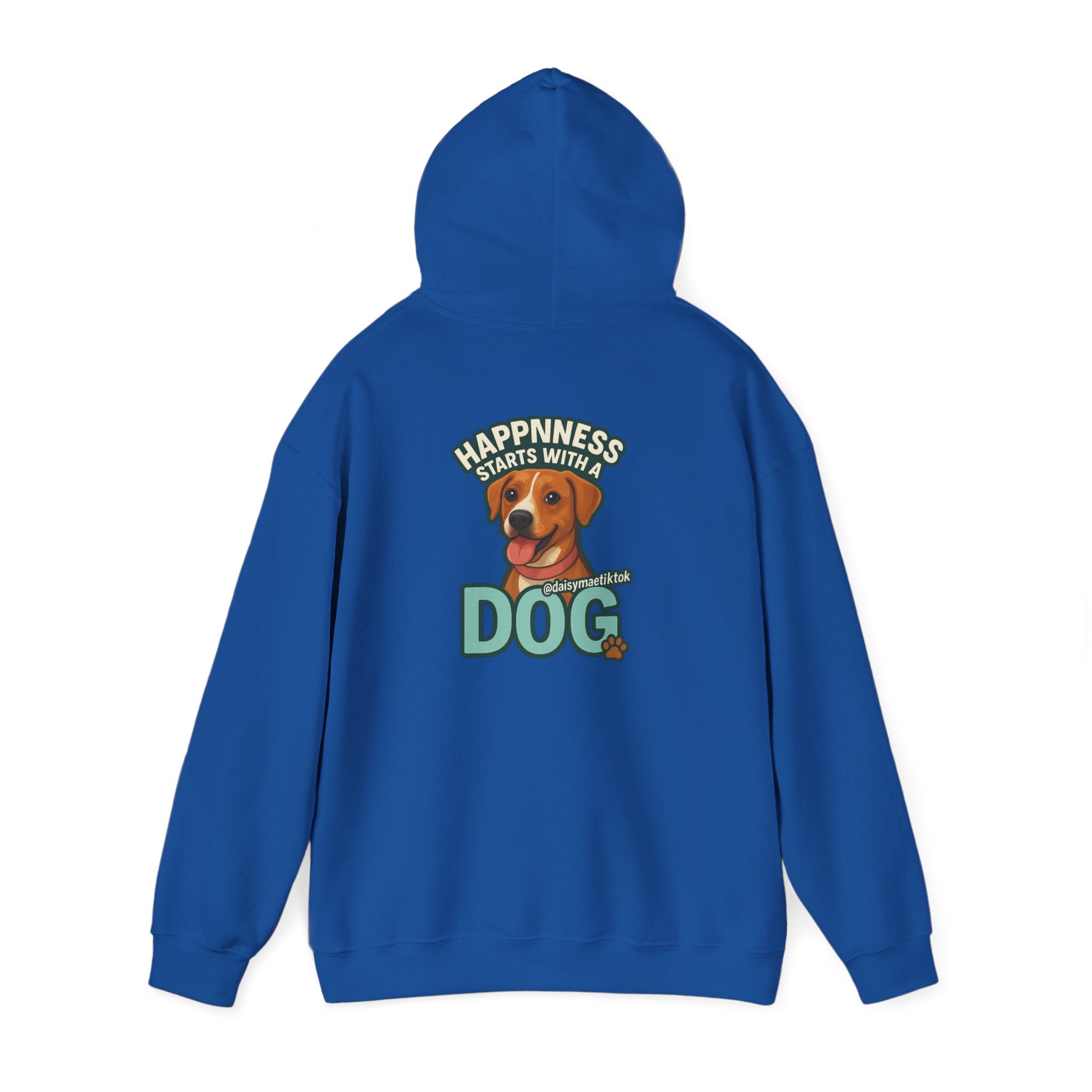 Unisex Hooded Sweatshirt, Cozy Dog Lover Hoodie, Flower Graphic Sweatshirt, Gift for Pet Owners, Relaxed Fit Casual Wear
