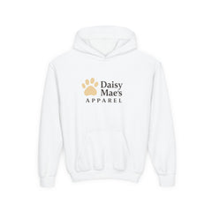 Youth Hoodie — DaisyMae’s Apparel Kids Pullover with Playful Dog Logo