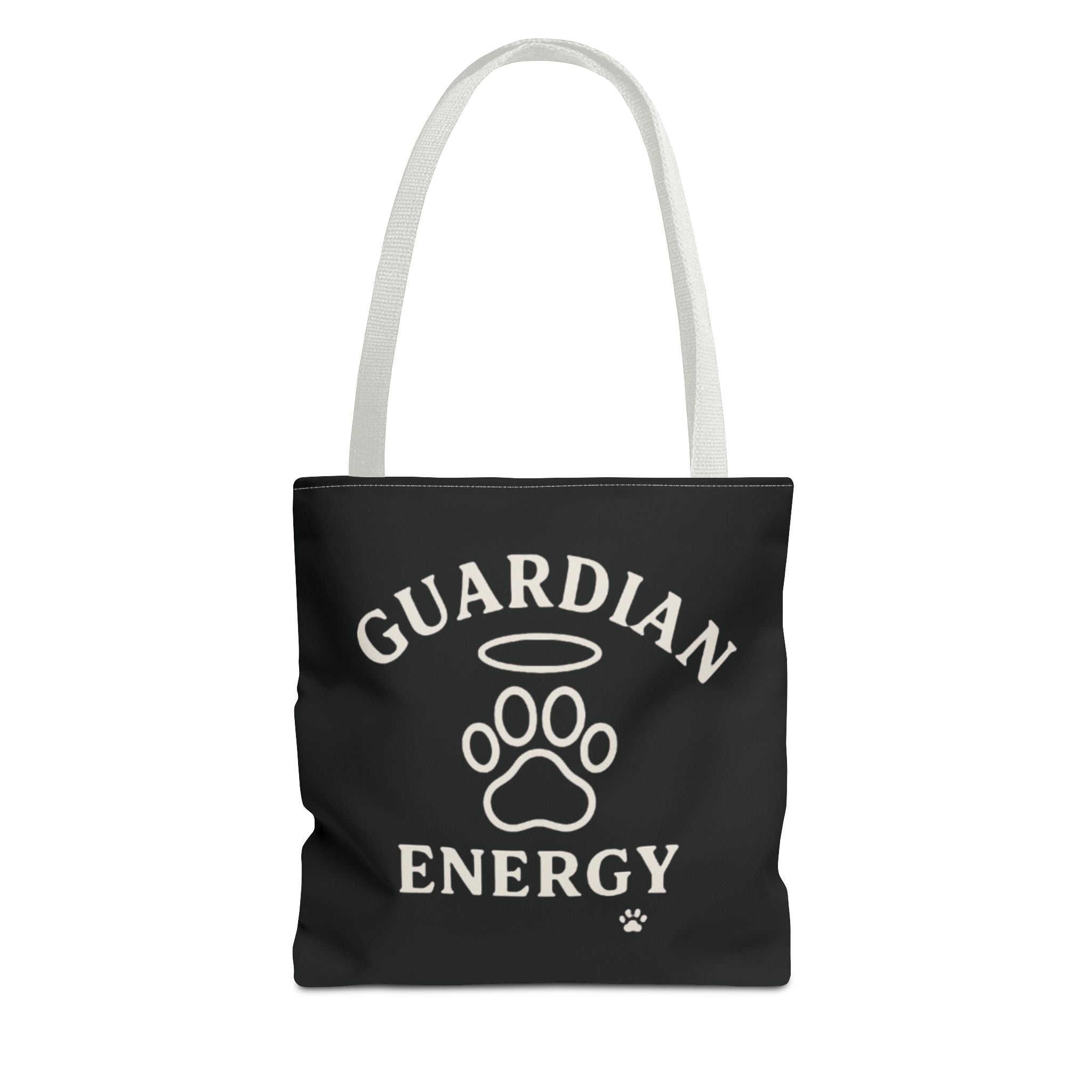 Guardian Energy Pet Lover Tote Bag, Inspirational Tote, Dog Lover Gift, AOP Tote, Eco-Friendly Shopping Bag