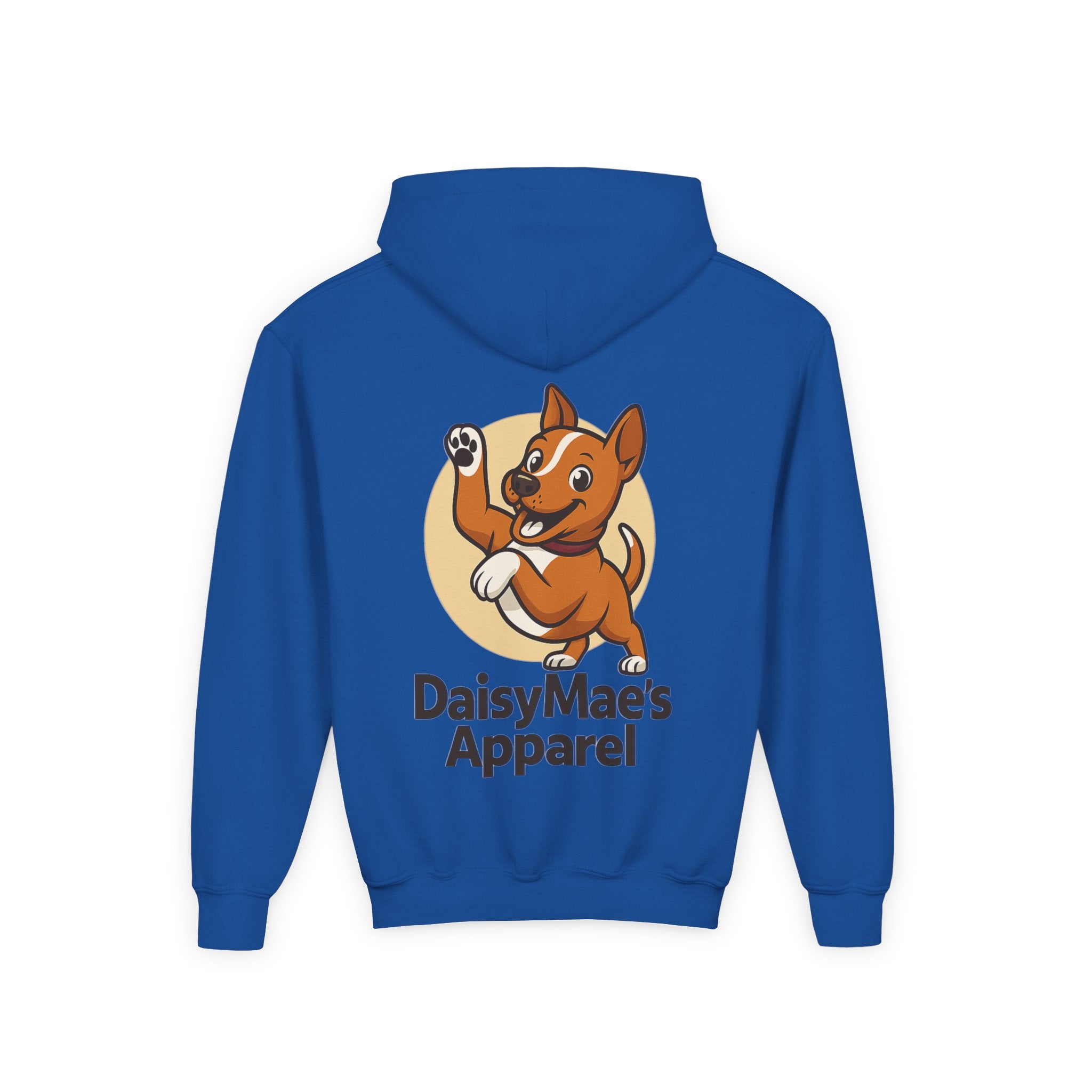Youth Hoodie — DaisyMae’s Apparel Kids Pullover with Playful Dog Logo