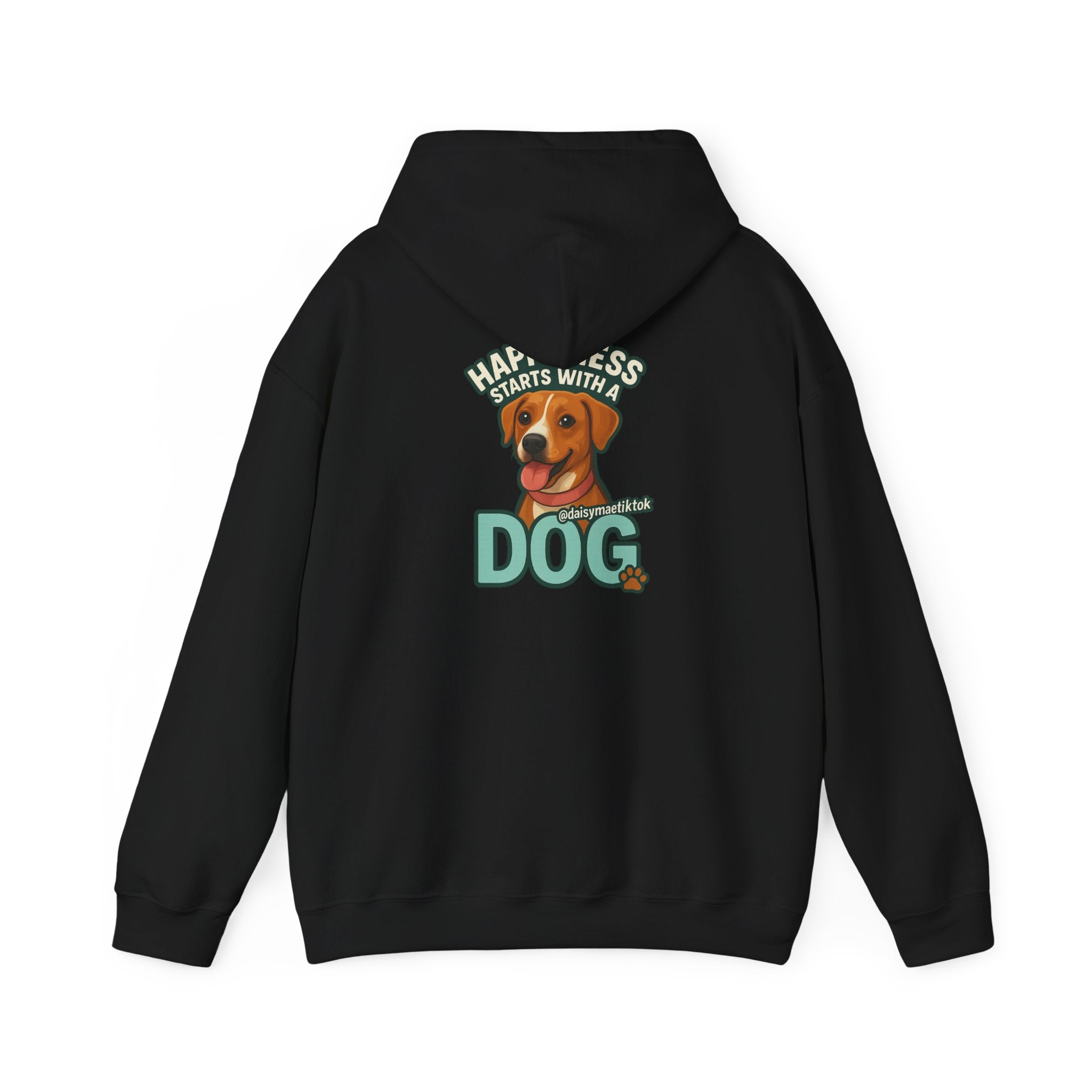 Unisex Hooded Sweatshirt, Cozy Dog Lover Hoodie, Flower Graphic Sweatshirt, Gift for Pet Owners, Relaxed Fit Casual Wear