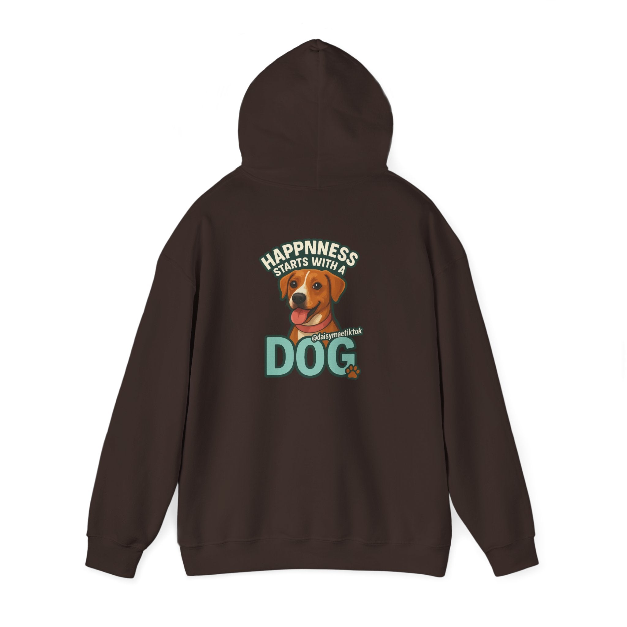 Unisex Hooded Sweatshirt, Cozy Dog Lover Hoodie, Flower Graphic Sweatshirt, Gift for Pet Owners, Relaxed Fit Casual Wear
