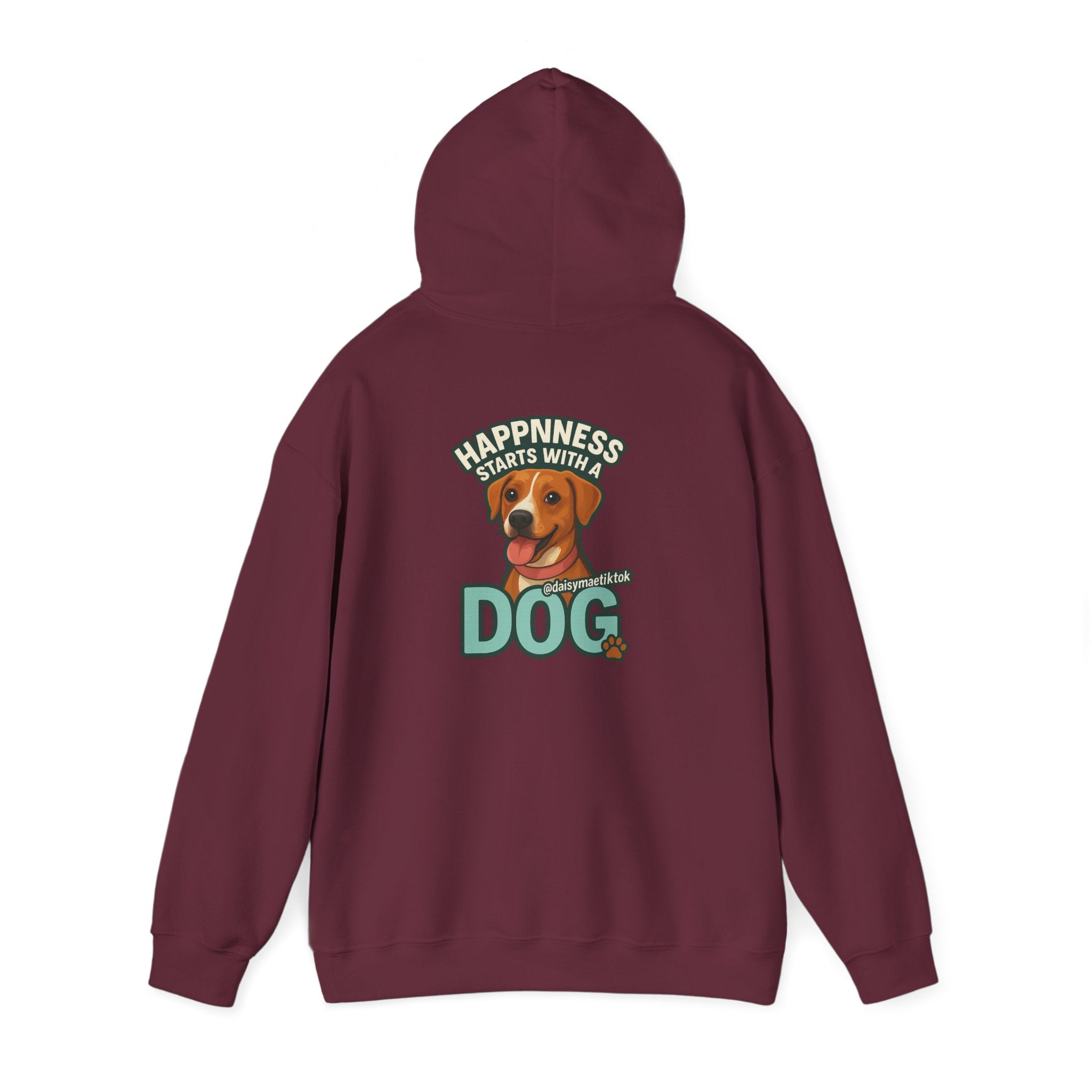Unisex Hooded Sweatshirt, Cozy Dog Lover Hoodie, Flower Graphic Sweatshirt, Gift for Pet Owners, Relaxed Fit Casual Wear