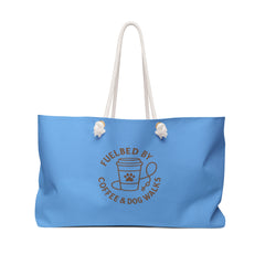 Dog Lover Weekender Bag - Fuel Your Adventures! Perfect for Travel, Gifts, Pet Owners, Coffee Lovers, Outdoor Fun