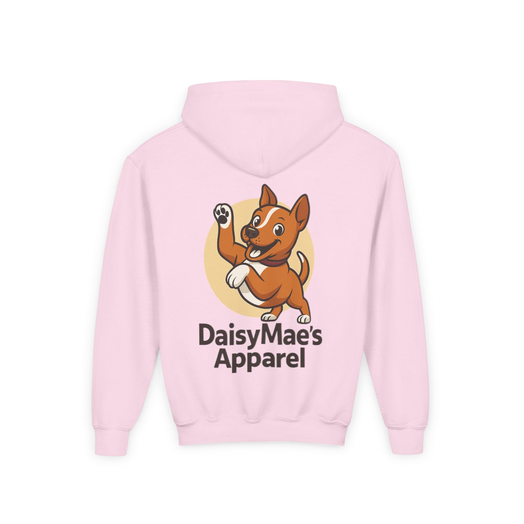 Youth Hoodie — DaisyMae’s Apparel Kids Pullover with Playful Dog Logo
