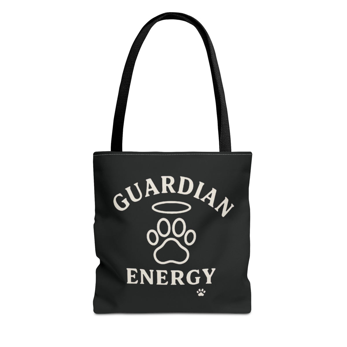 Guardian Energy Pet Lover Tote Bag, Inspirational Tote, Dog Lover Gift, AOP Tote, Eco-Friendly Shopping Bag
