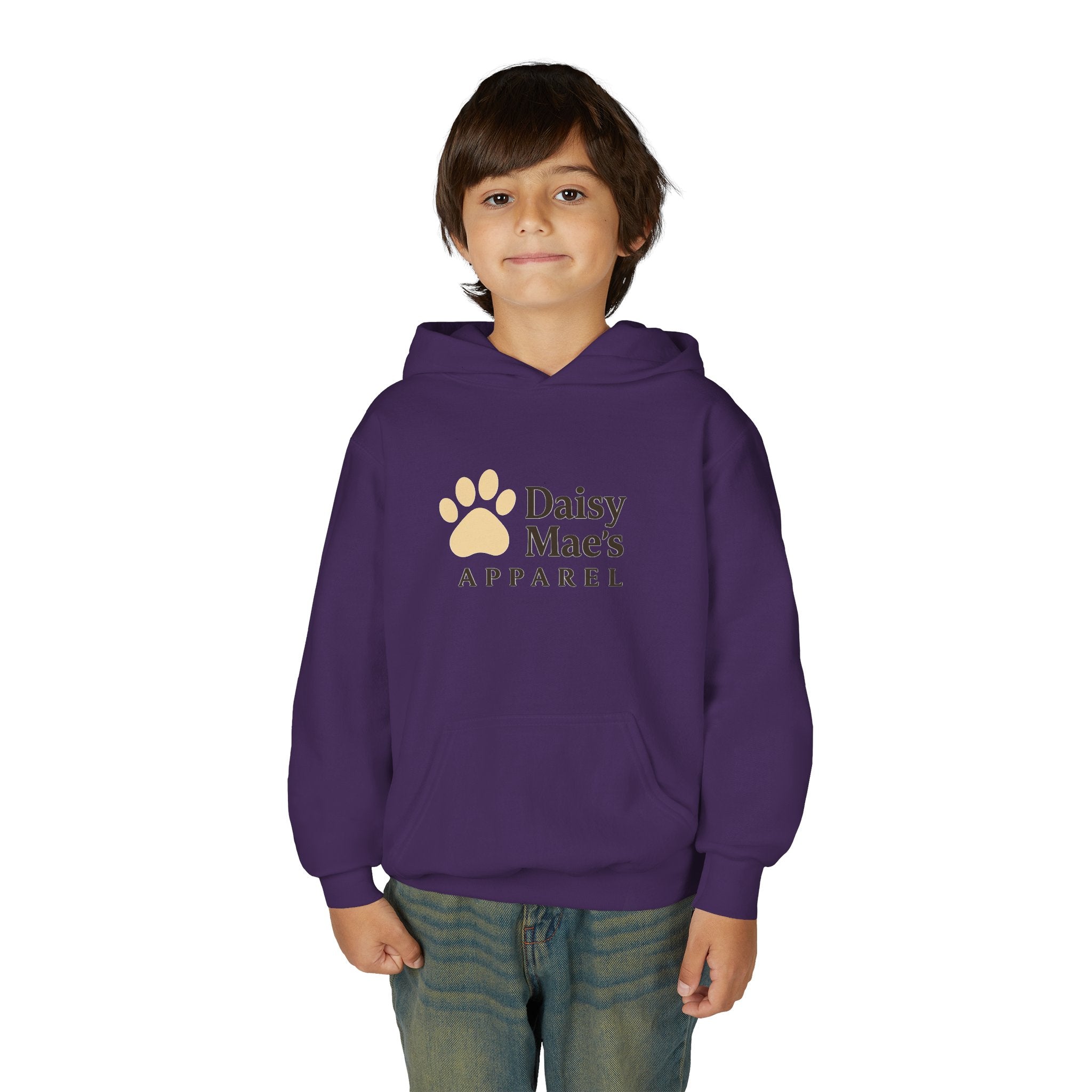 Youth Hoodie — DaisyMae’s Apparel Kids Pullover with Playful Dog Logo