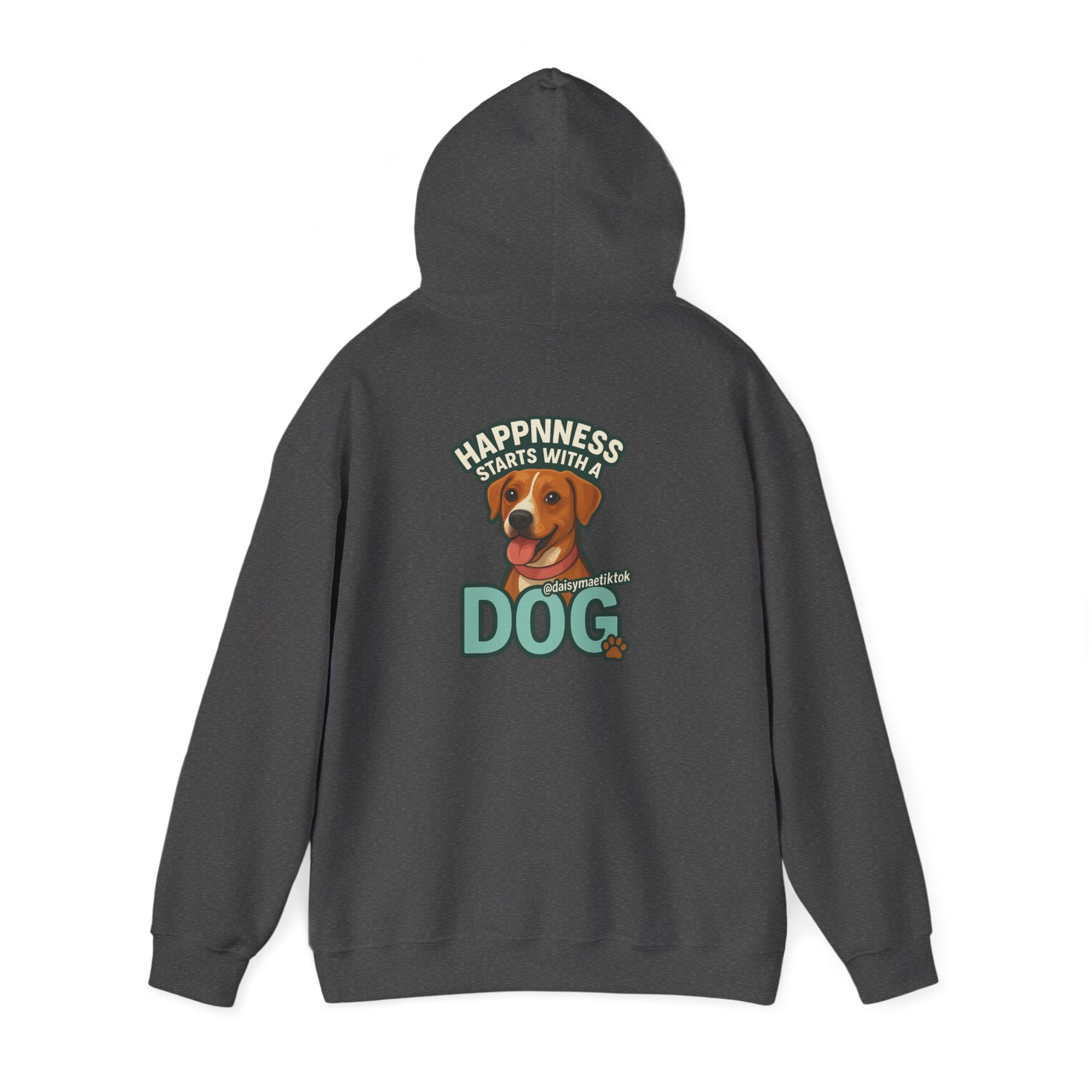Unisex Hooded Sweatshirt, Cozy Dog Lover Hoodie, Flower Graphic Sweatshirt, Gift for Pet Owners, Relaxed Fit Casual Wear