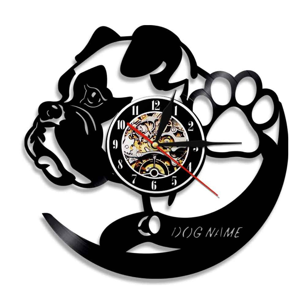 Cute Pet And Cute Puppy Series Record Wall Clock, Animal Style Home Decoration
