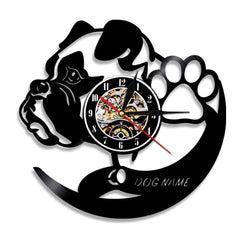 Cute Pet And Cute Puppy Series Record Wall Clock, Animal Style Home Decoration