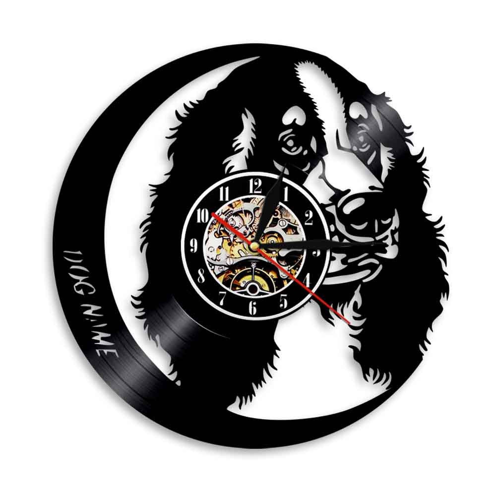 Cute Pet And Cute Puppy Series Record Wall Clock, Animal Style Home Decoration
