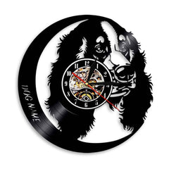 Cute Pet And Cute Puppy Series Record Wall Clock, Animal Style Home Decoration