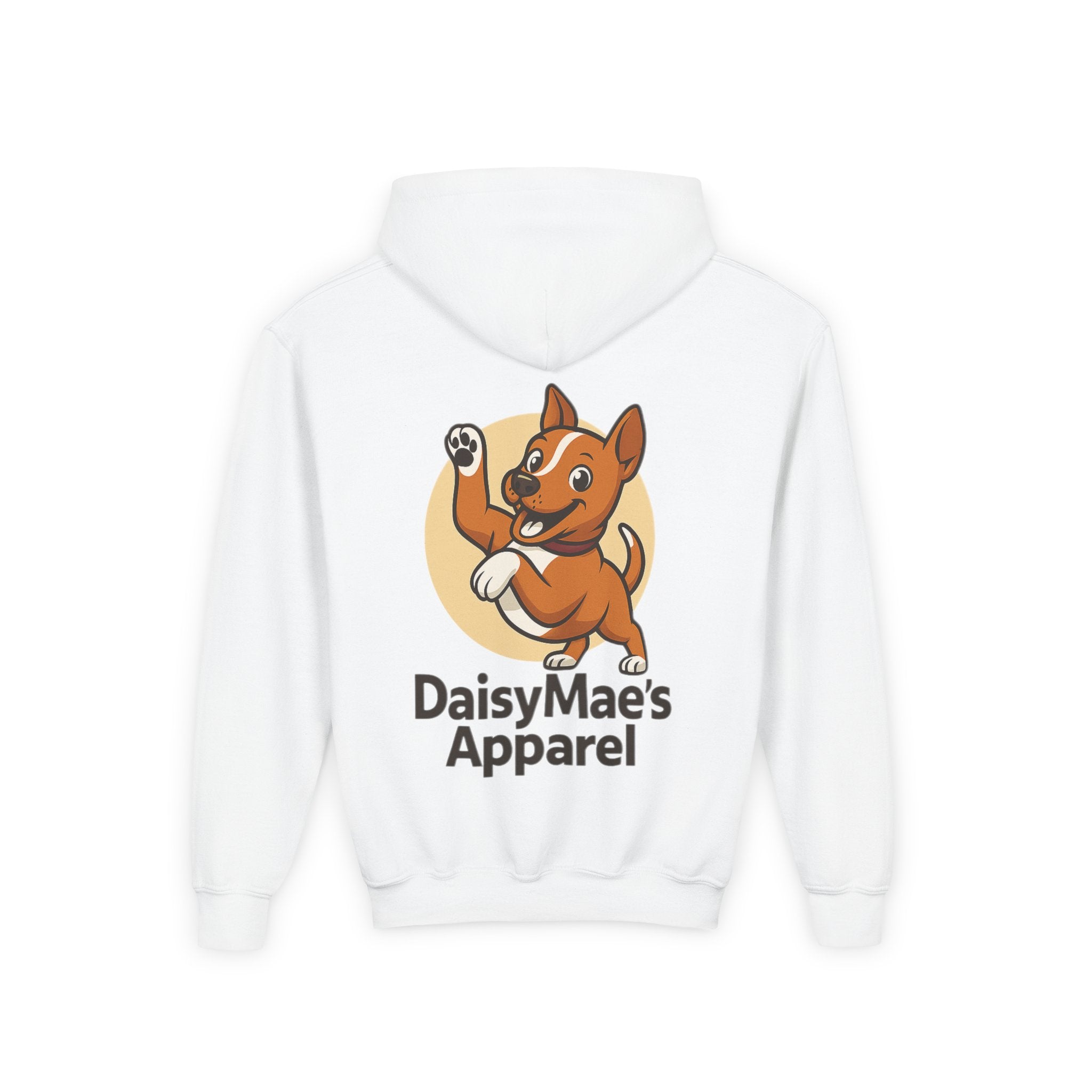 Youth Hoodie — DaisyMae’s Apparel Kids Pullover with Playful Dog Logo