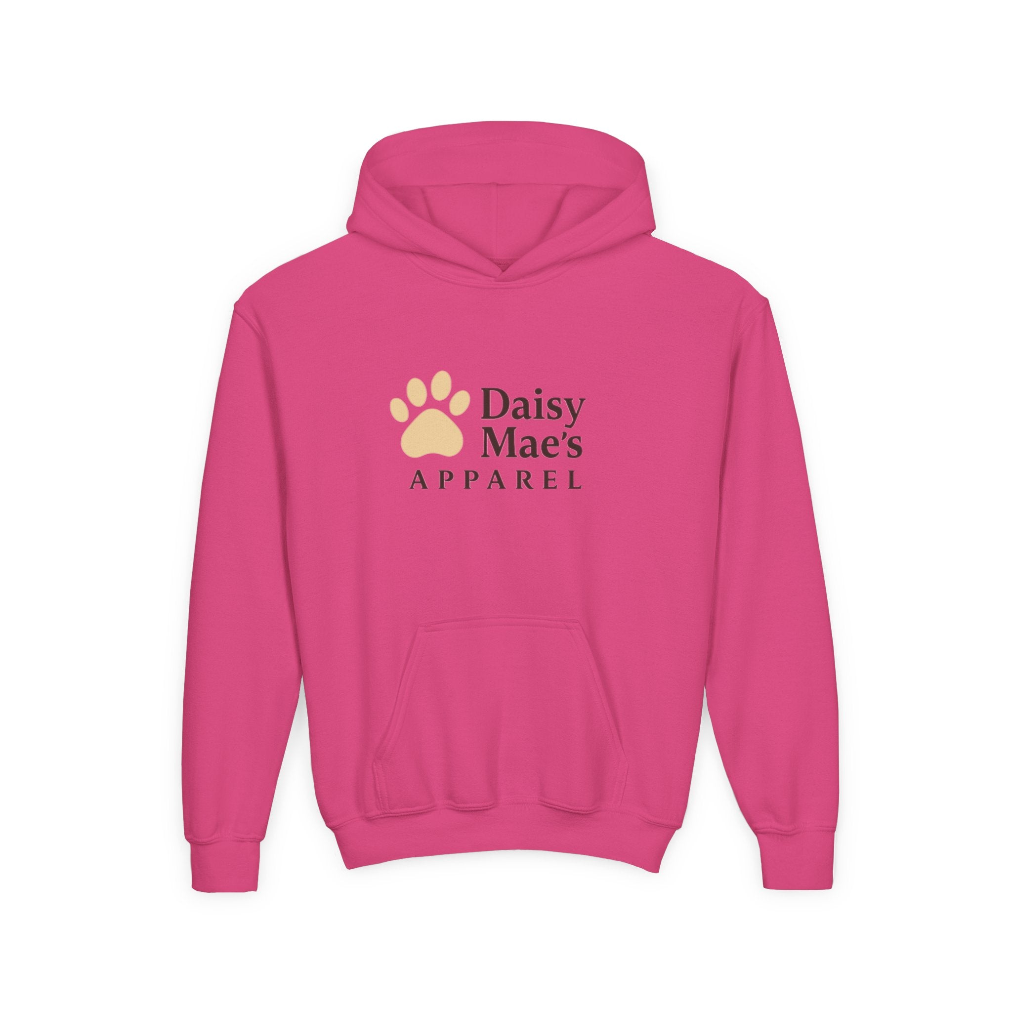 Youth Hoodie — DaisyMae’s Apparel Kids Pullover with Playful Dog Logo