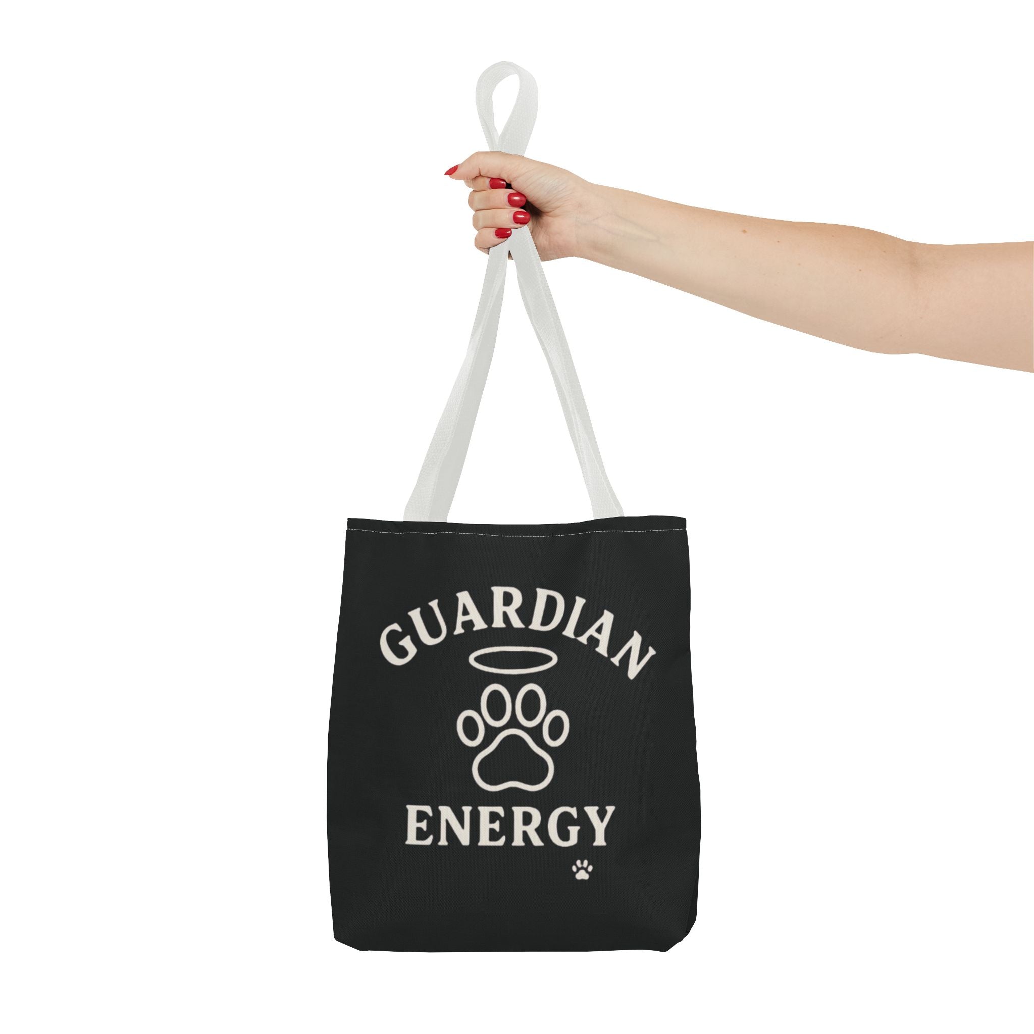 Guardian Energy Pet Lover Tote Bag, Inspirational Tote, Dog Lover Gift, AOP Tote, Eco-Friendly Shopping Bag