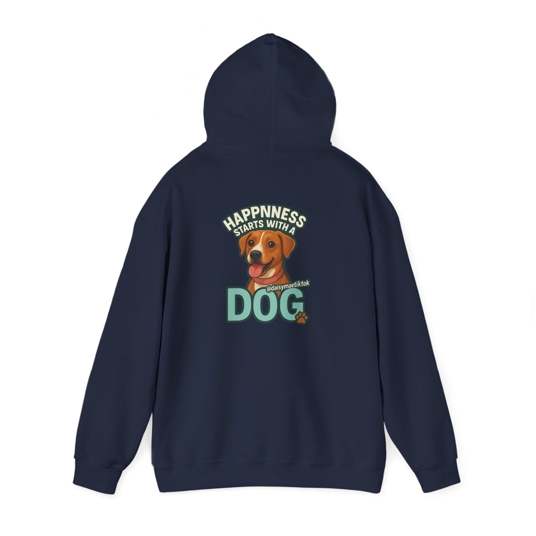 Unisex Hooded Sweatshirt, Cozy Dog Lover Hoodie, Flower Graphic Sweatshirt, Gift for Pet Owners, Relaxed Fit Casual Wear