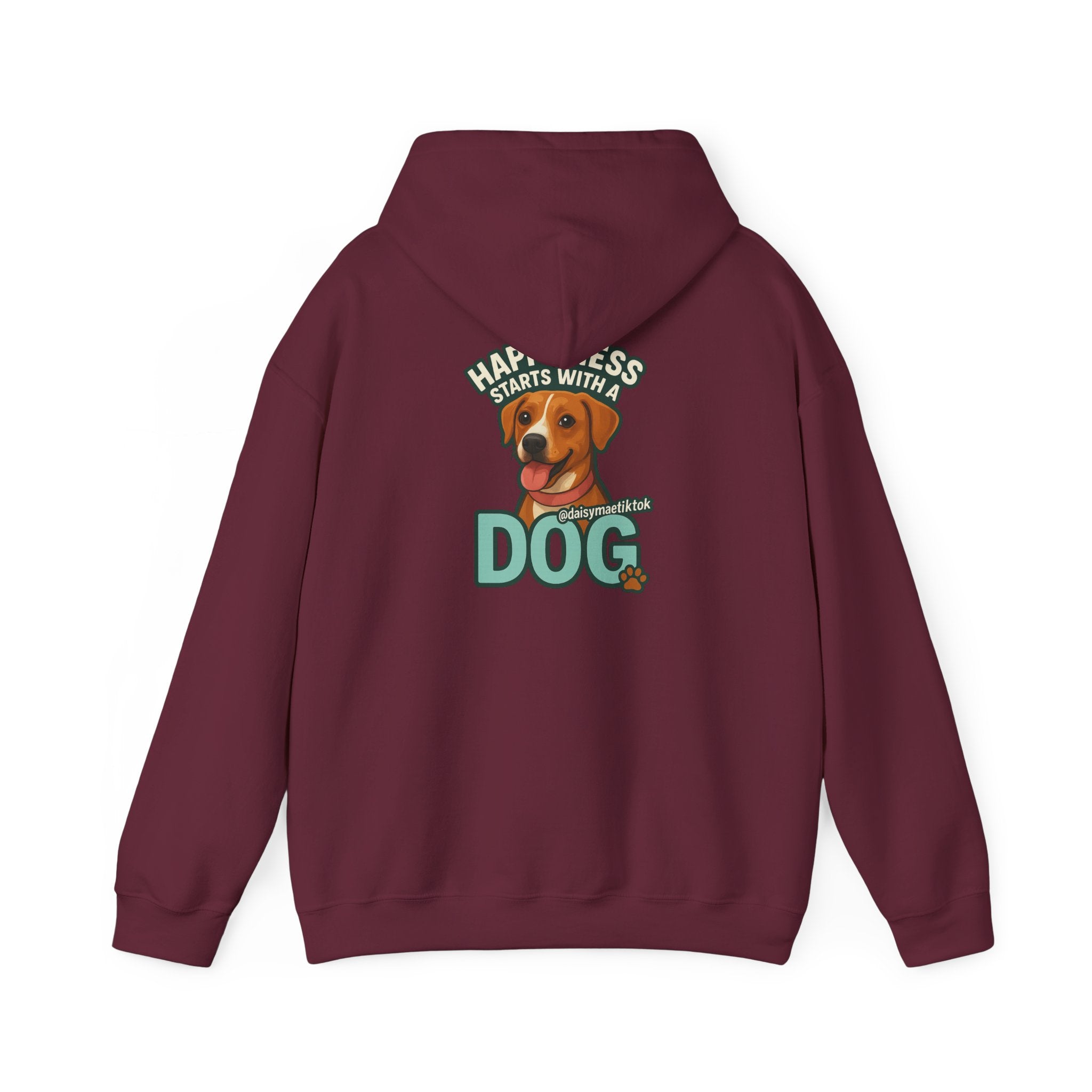Unisex Hooded Sweatshirt, Cozy Dog Lover Hoodie, Flower Graphic Sweatshirt, Gift for Pet Owners, Relaxed Fit Casual Wear