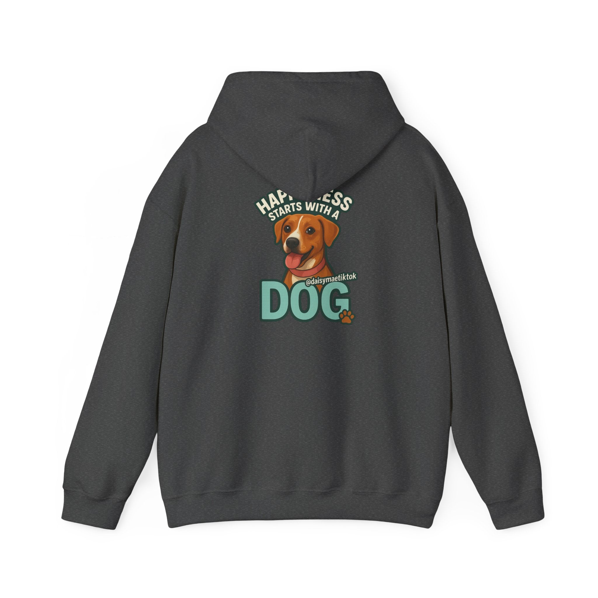 Unisex Hooded Sweatshirt, Cozy Dog Lover Hoodie, Flower Graphic Sweatshirt, Gift for Pet Owners, Relaxed Fit Casual Wear