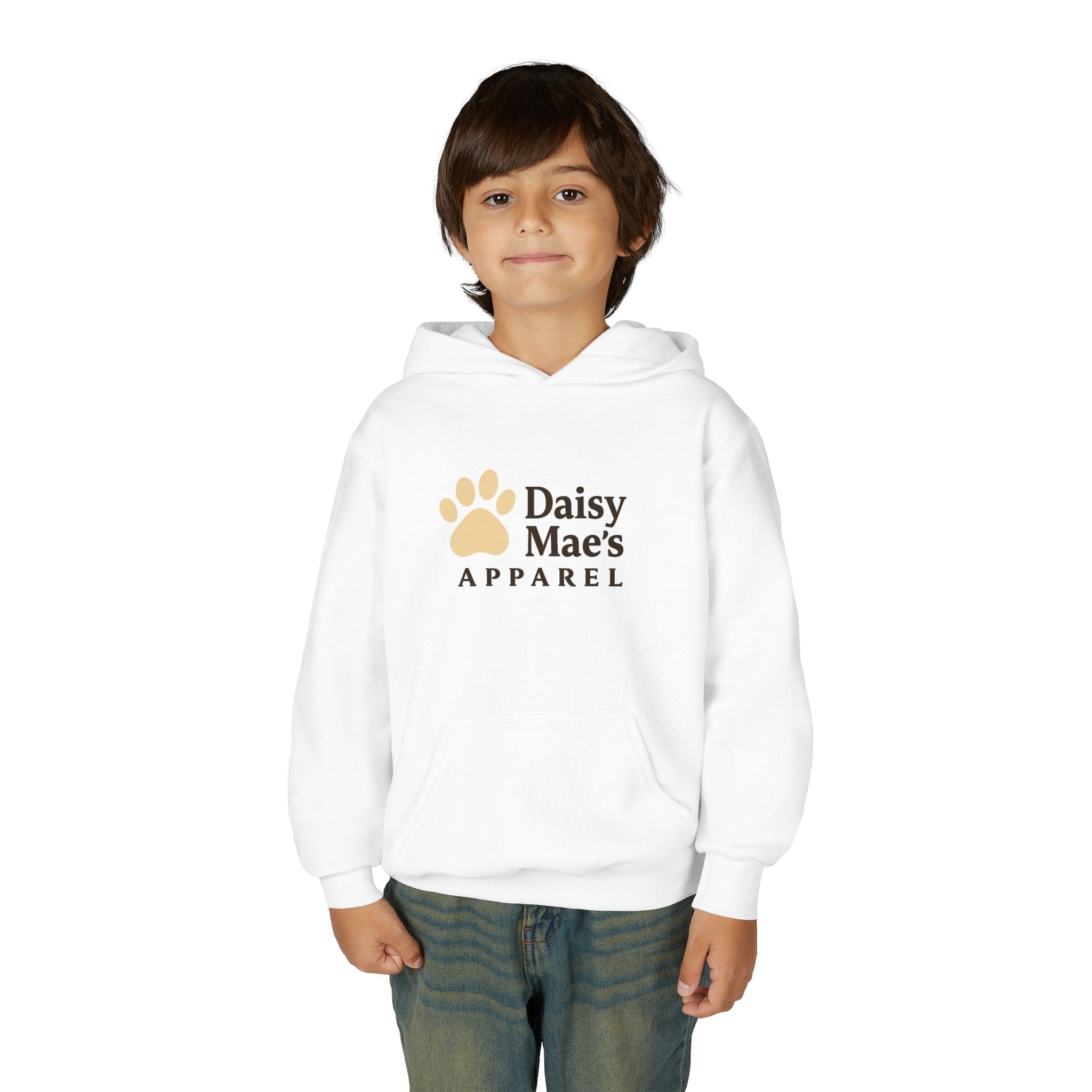 Youth Hoodie — DaisyMae’s Apparel Kids Pullover with Playful Dog Logo