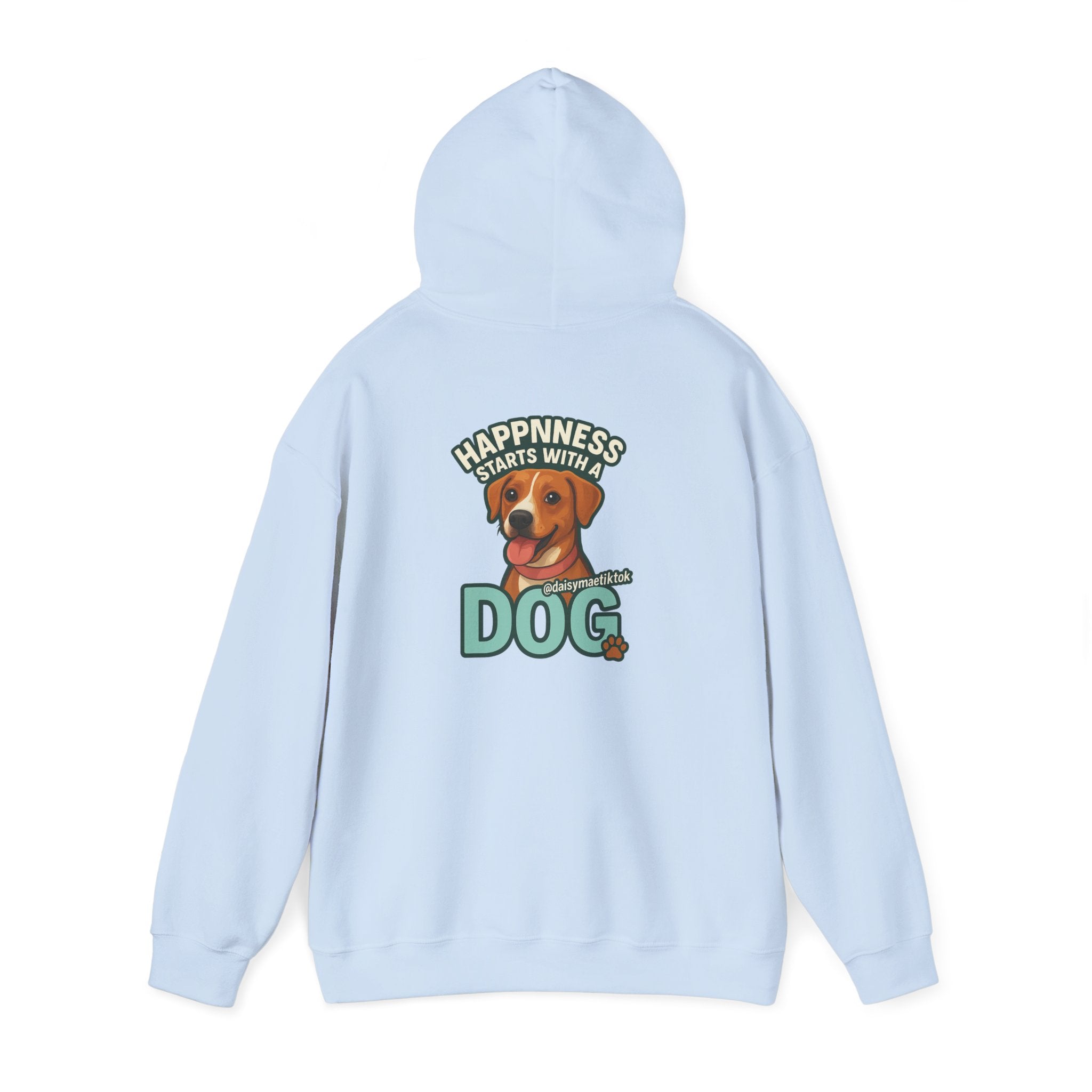 Unisex Hooded Sweatshirt, Cozy Dog Lover Hoodie, Flower Graphic Sweatshirt, Gift for Pet Owners, Relaxed Fit Casual Wear