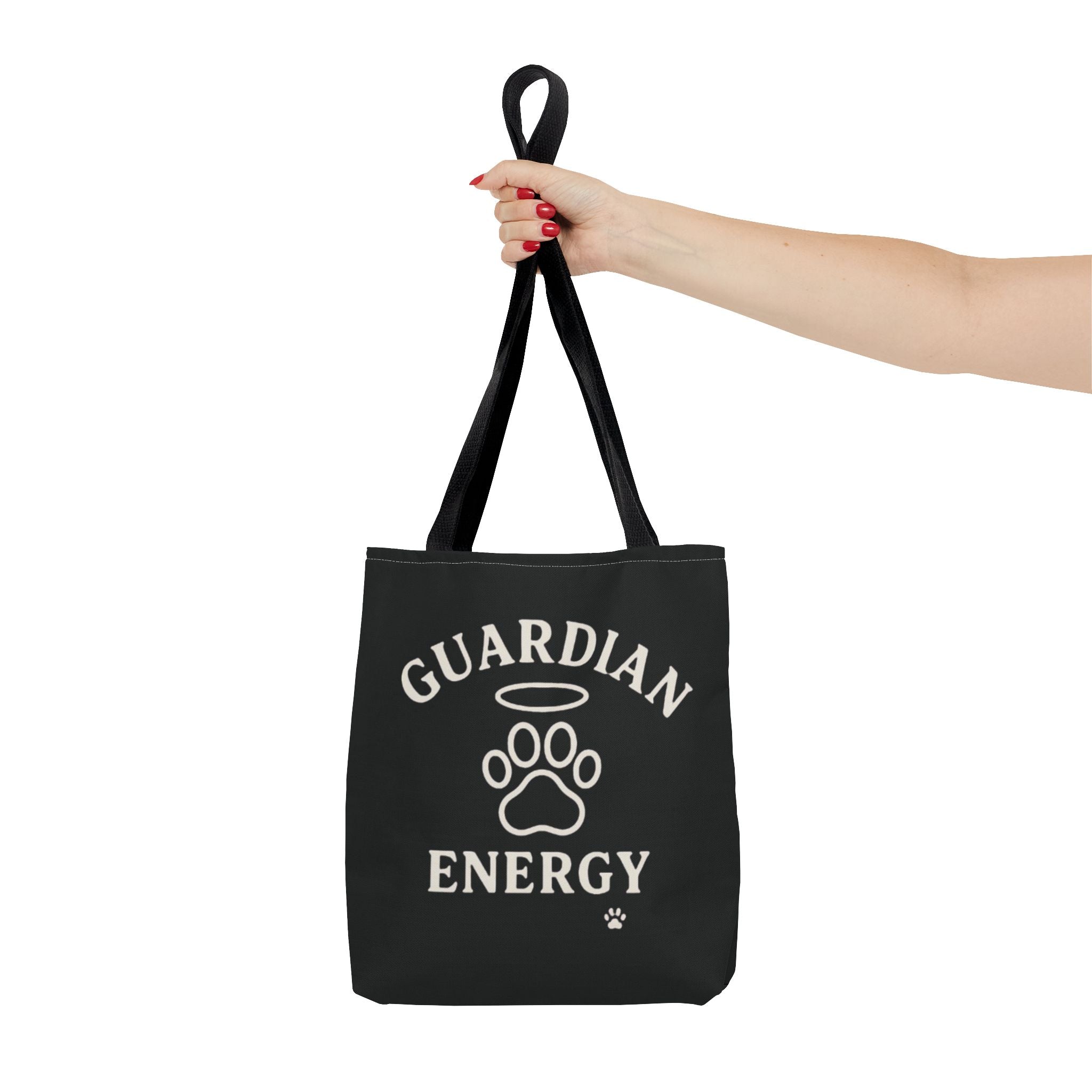 Guardian Energy Pet Lover Tote Bag, Inspirational Tote, Dog Lover Gift, AOP Tote, Eco-Friendly Shopping Bag