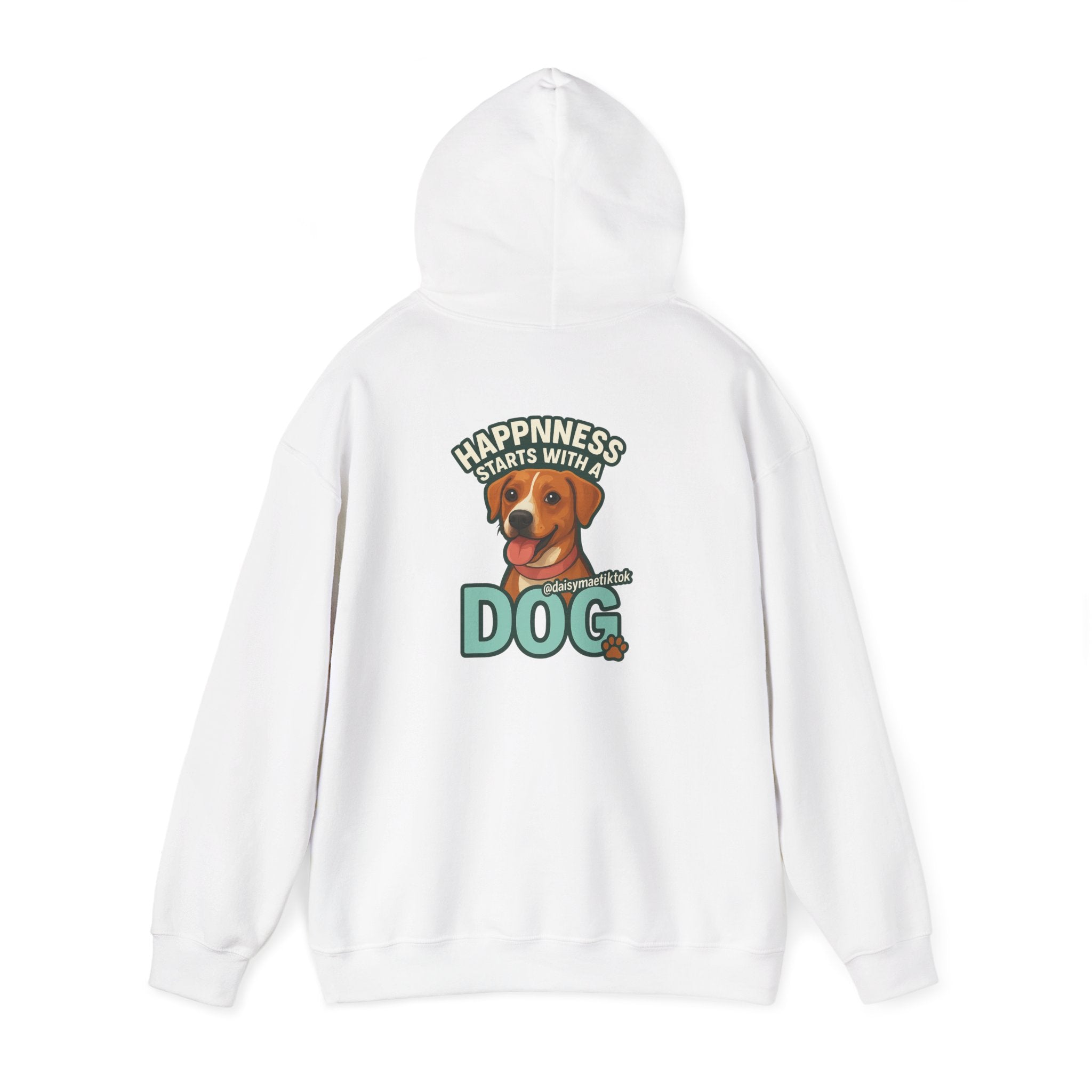 Unisex Hooded Sweatshirt, Cozy Dog Lover Hoodie, Flower Graphic Sweatshirt, Gift for Pet Owners, Relaxed Fit Casual Wear