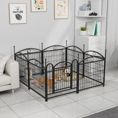 Dog Playpen Indoor 24 Inch 8 Panel Metal Dog Playpen