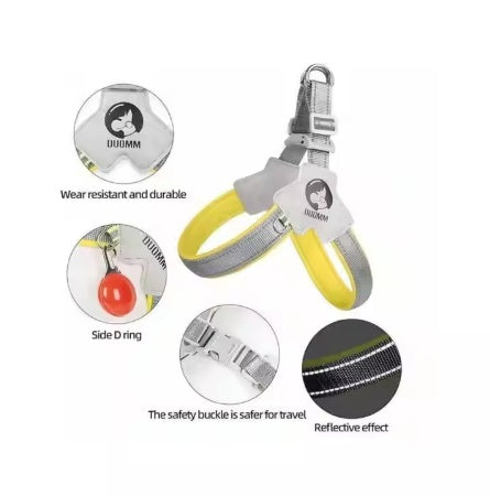 YT Pet Dog Cat Harness, Pet Harness With Leash Group, Adjustable Puppy Harness Comfortable Reflective Easy Control Dog With Leather