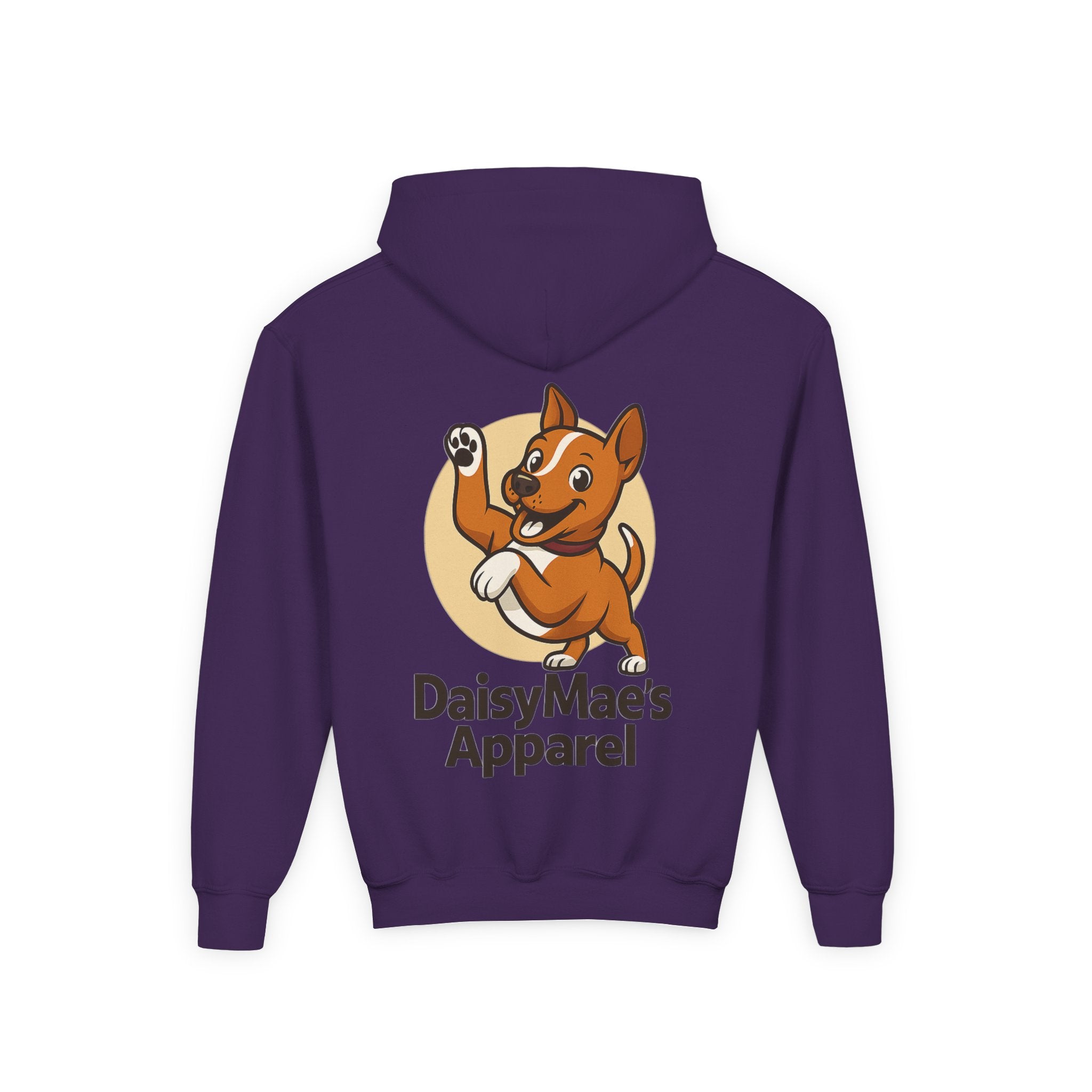Youth Hoodie — DaisyMae’s Apparel Kids Pullover with Playful Dog Logo