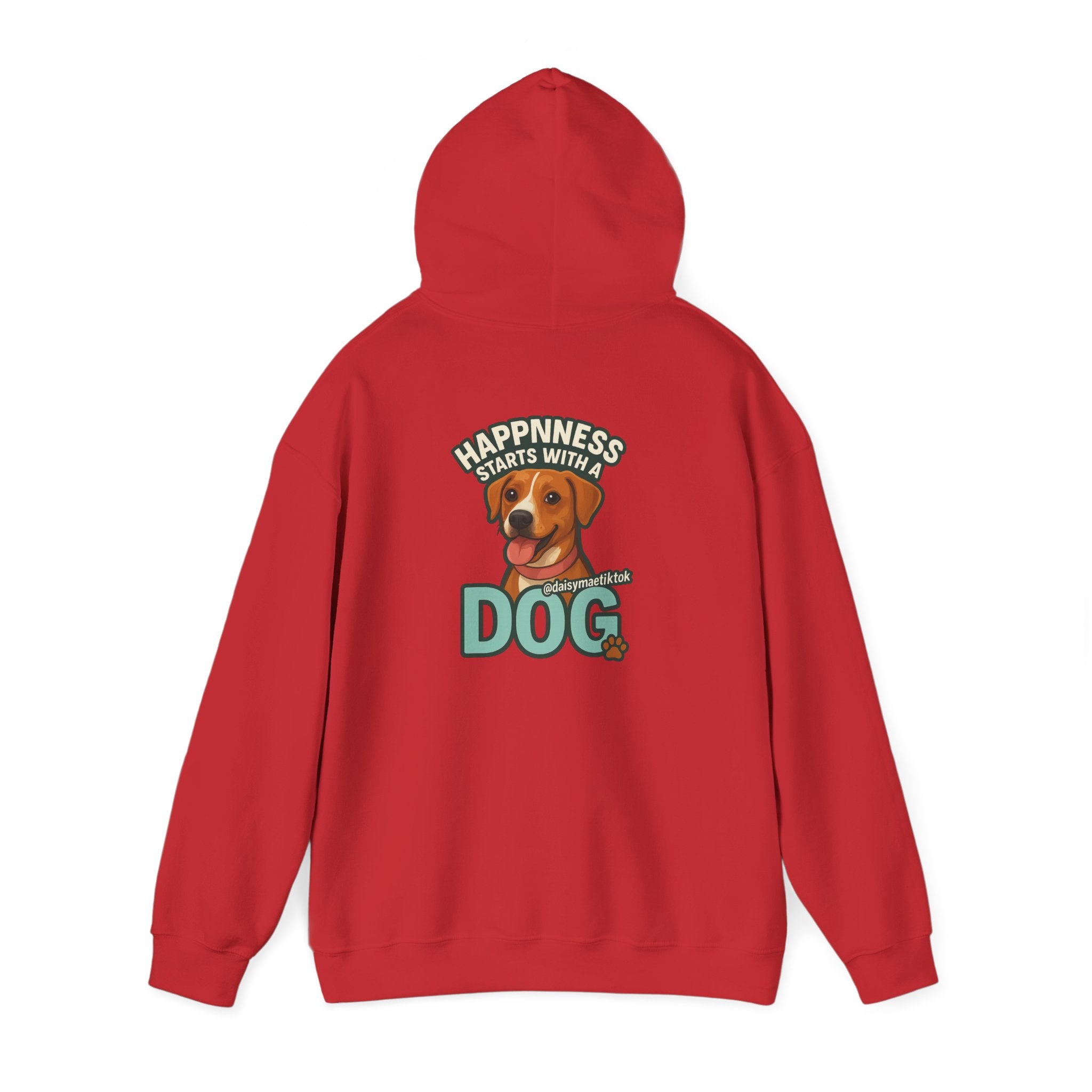 Unisex Hooded Sweatshirt, Cozy Dog Lover Hoodie, Flower Graphic Sweatshirt, Gift for Pet Owners, Relaxed Fit Casual Wear