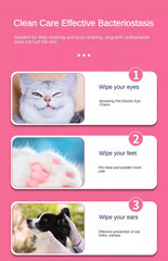 Dog And Cat Wet Wipes, Fragrance Free, Plant.based  SKIP THE BATH Gentle Cleansing AndDeodorizing,Hypoallergenic, Wipes For PawsEars, Fur, Eye Ducts And Butt