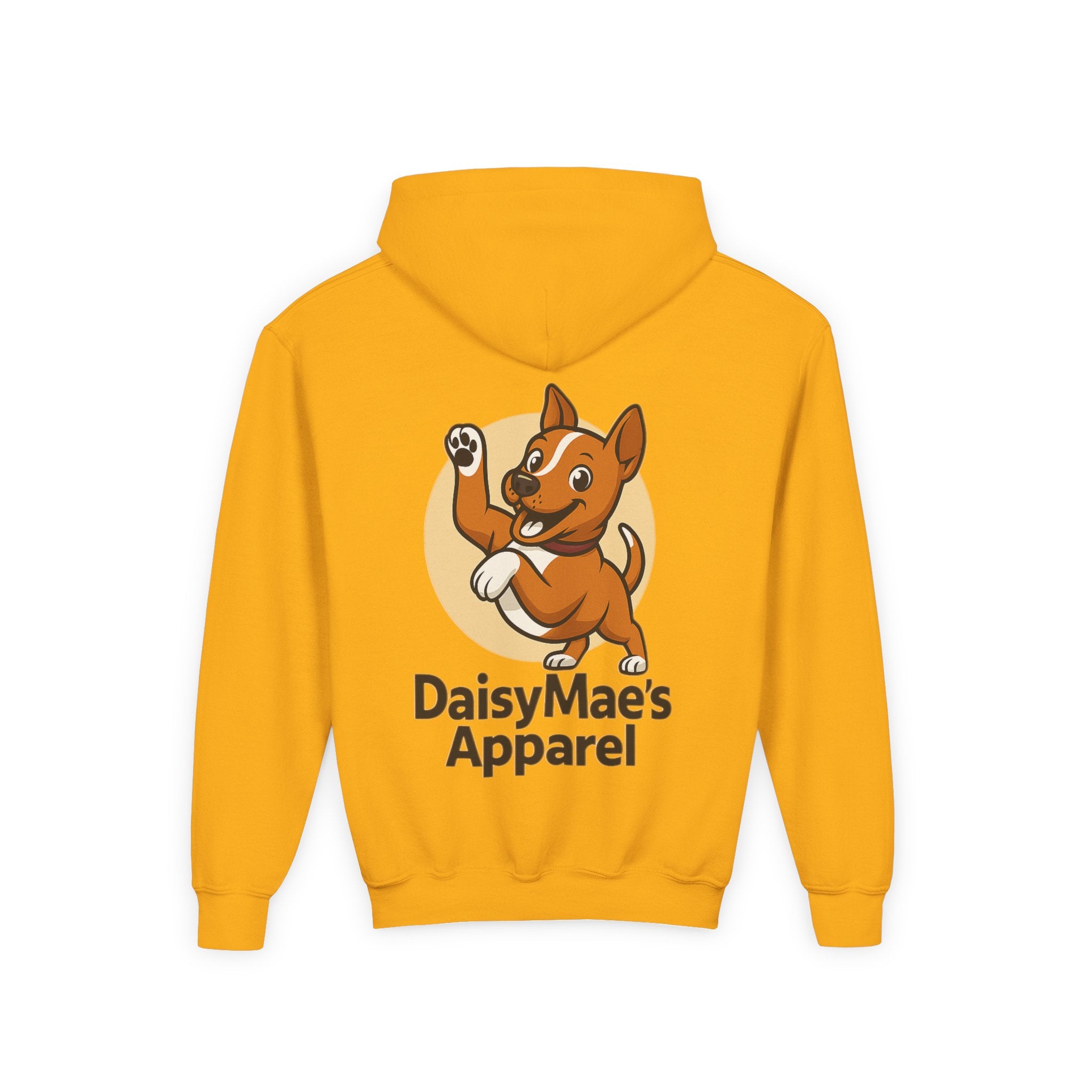 Youth Hoodie — DaisyMae’s Apparel Kids Pullover with Playful Dog Logo