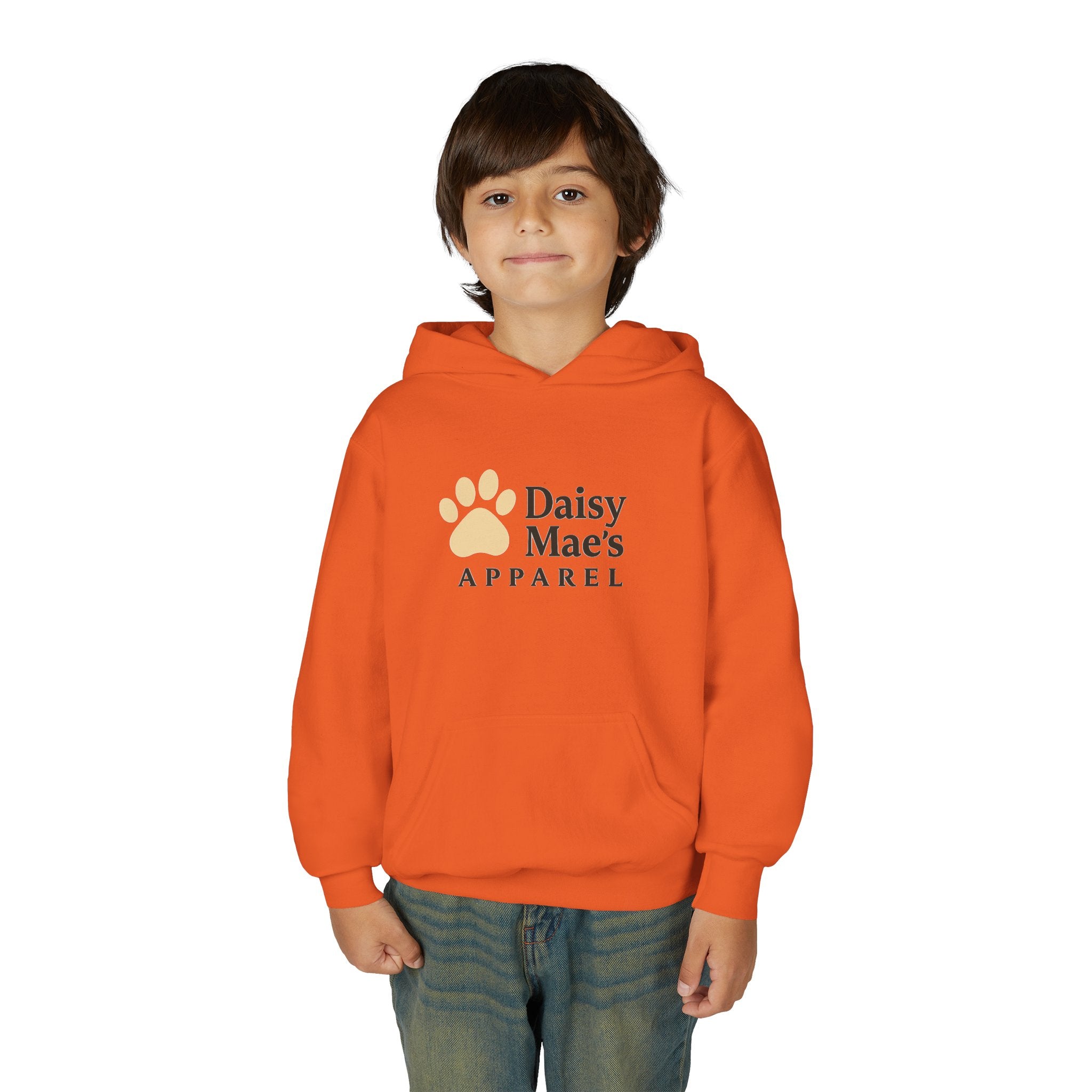 Youth Hoodie — DaisyMae’s Apparel Kids Pullover with Playful Dog Logo
