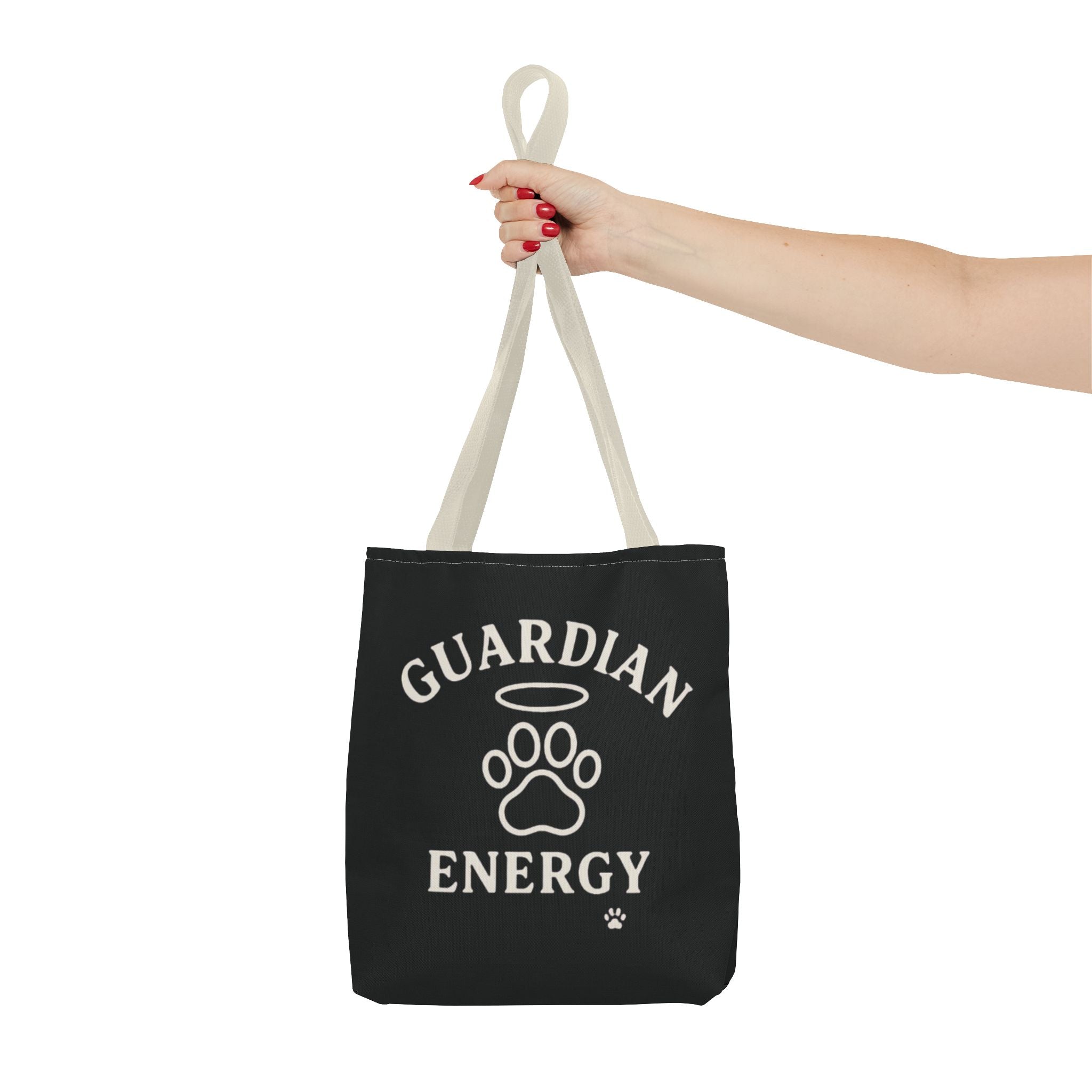Guardian Energy Pet Lover Tote Bag, Inspirational Tote, Dog Lover Gift, AOP Tote, Eco-Friendly Shopping Bag