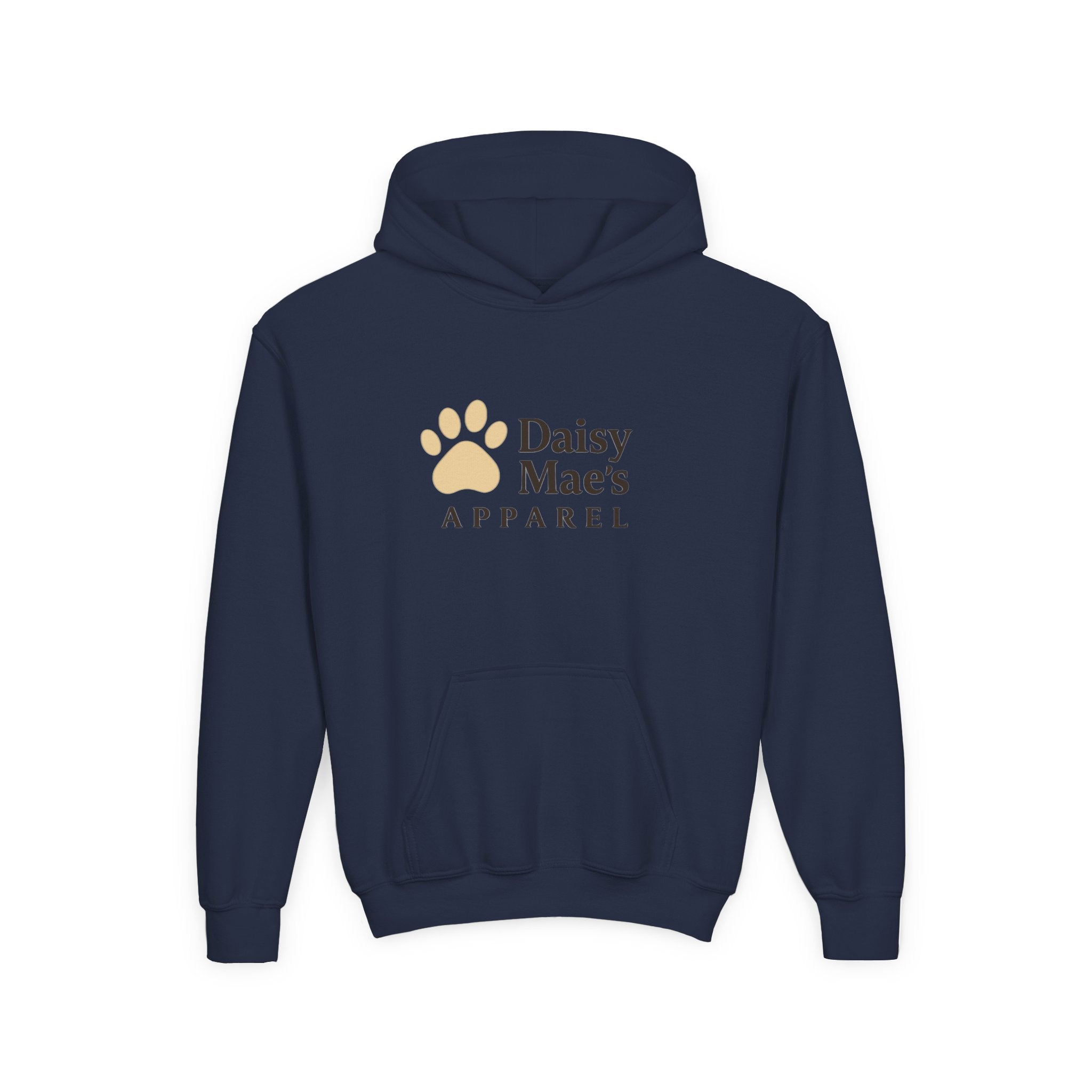 Youth Hoodie — DaisyMae’s Apparel Kids Pullover with Playful Dog Logo