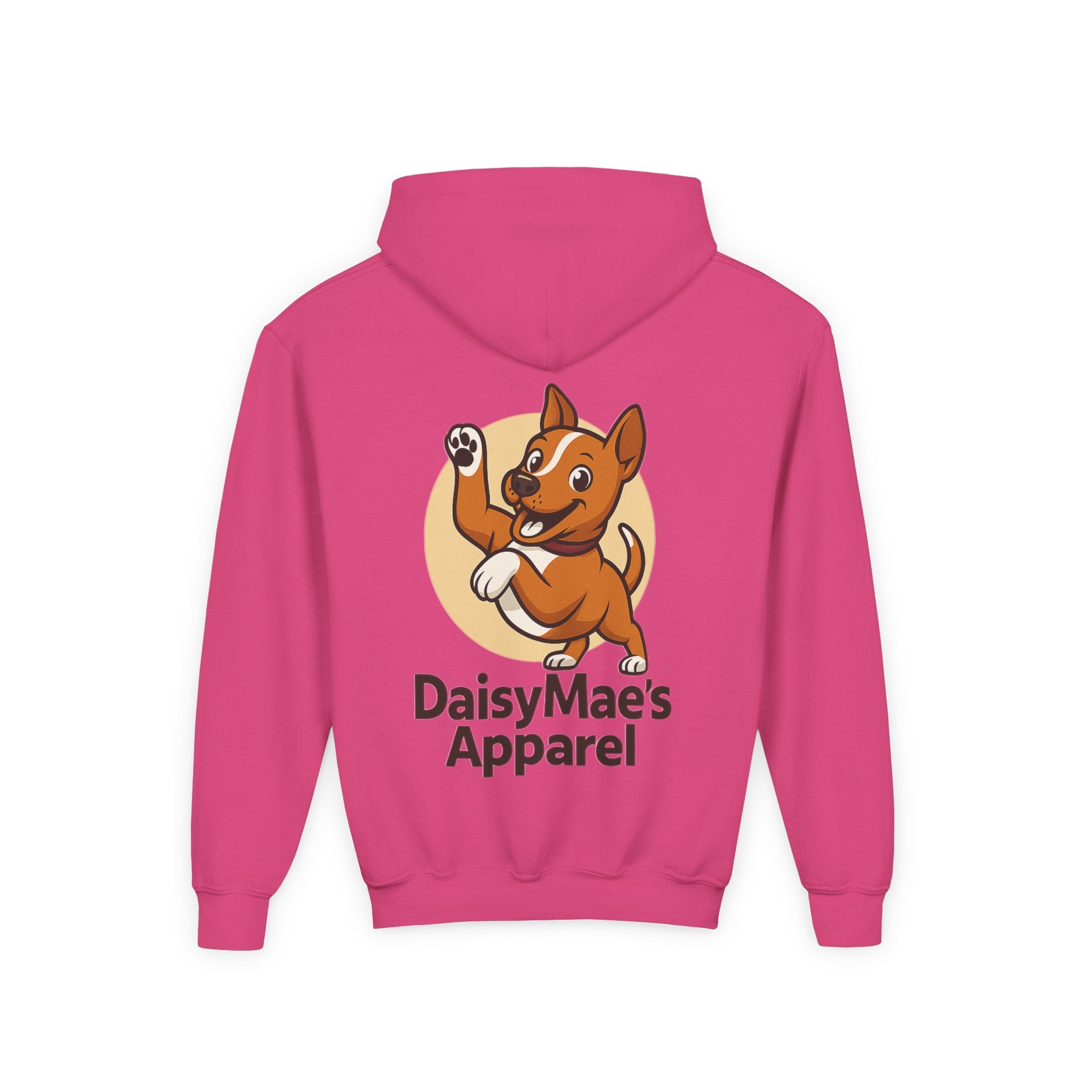 Youth Hoodie — DaisyMae’s Apparel Kids Pullover with Playful Dog Logo