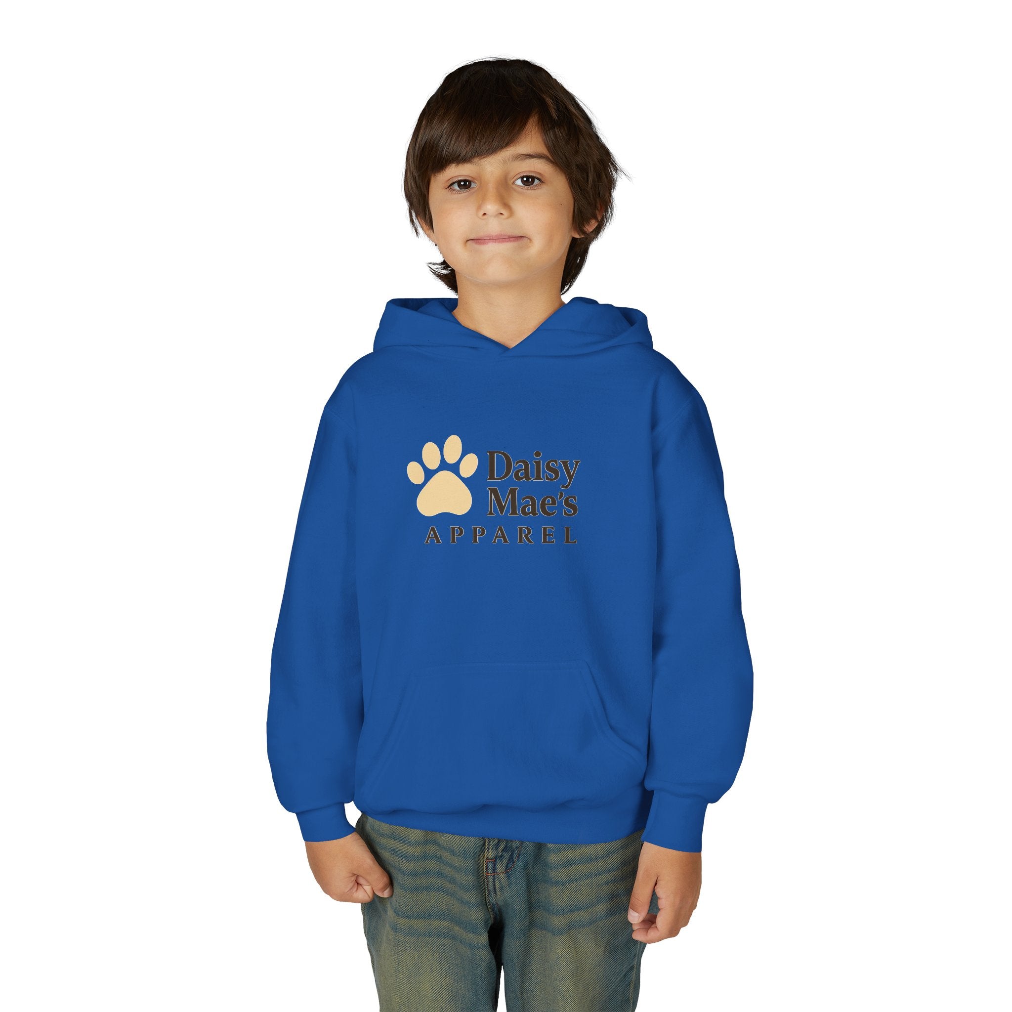 Youth Hoodie — DaisyMae’s Apparel Kids Pullover with Playful Dog Logo