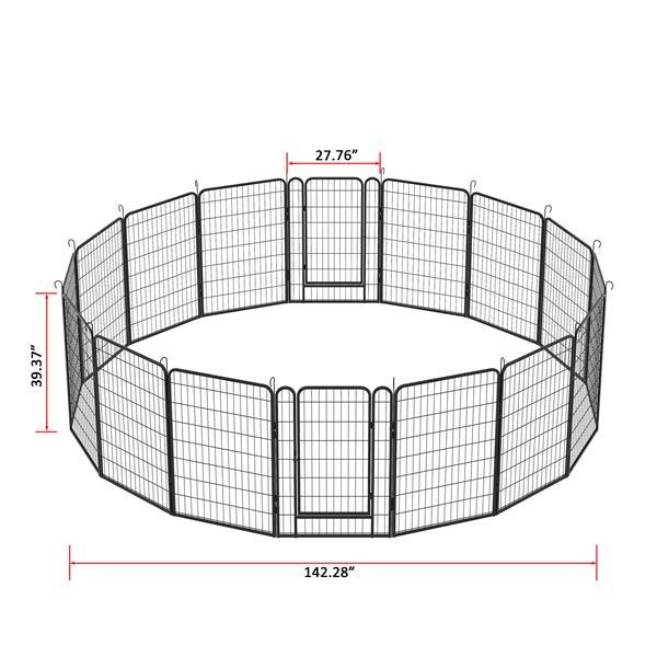 16 Pieces Of Heavy-duty Metal Pet Sports Fence