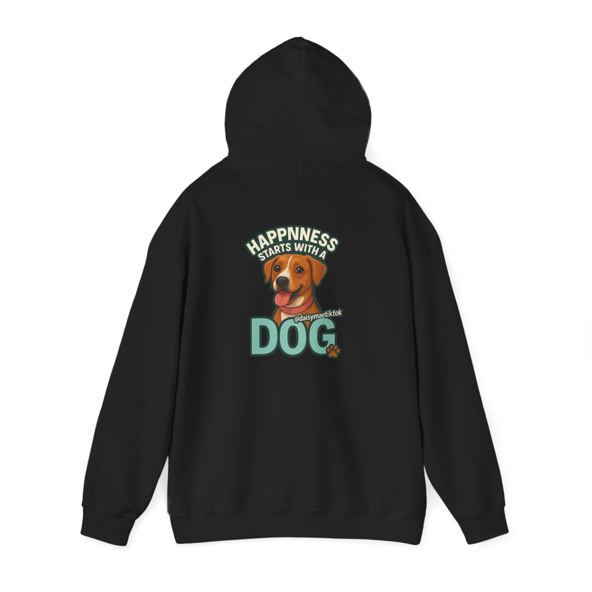 Unisex Hooded Sweatshirt, Cozy Dog Lover Hoodie, Flower Graphic Sweatshirt, Gift for Pet Owners, Relaxed Fit Casual Wear