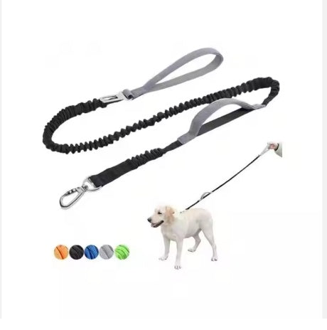 YT Pet Dog Explosion Proof Impact Leash, Heavy Duty Dog Leash With Padded Double Handle Car Seat Belts, 4-6 Feet Long