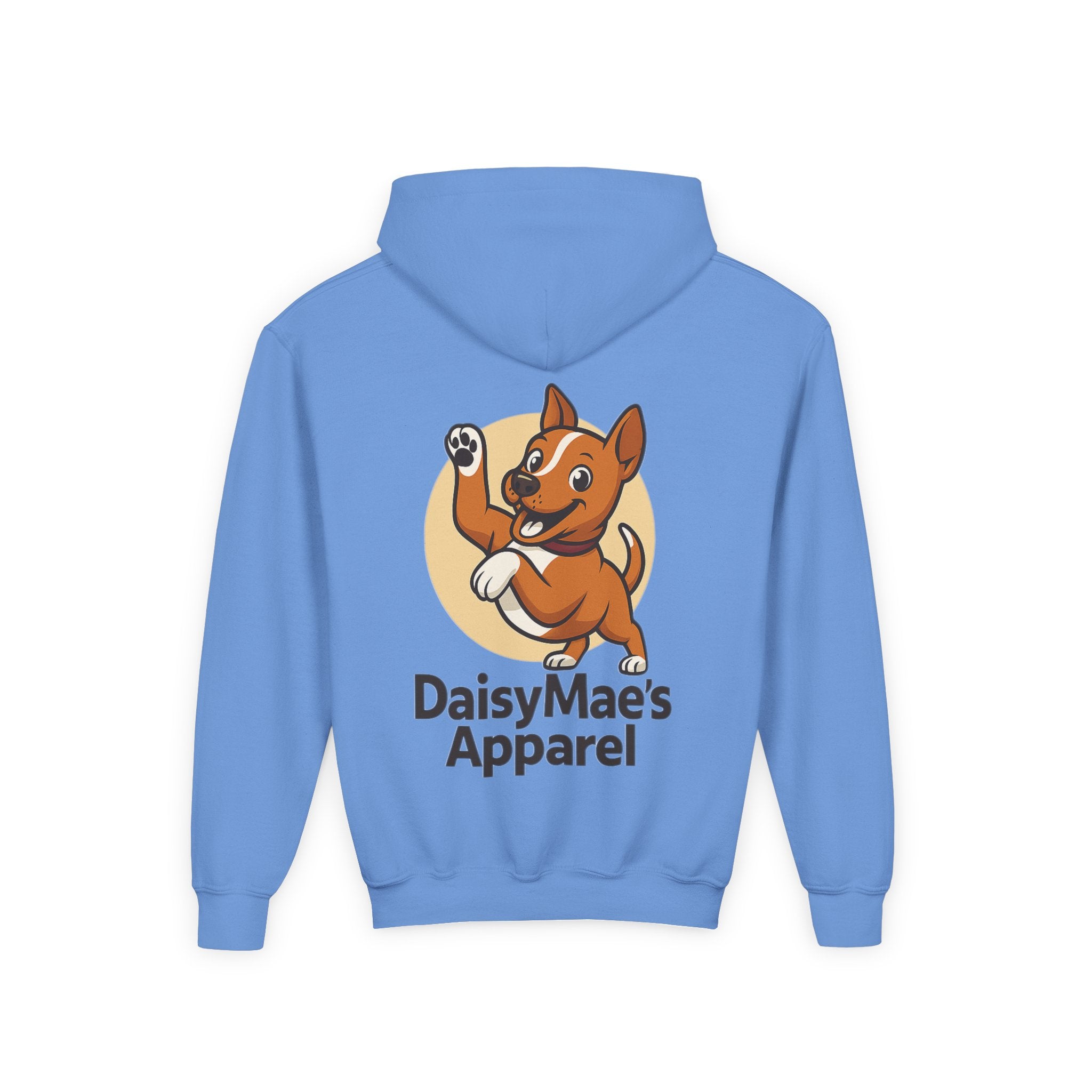 Youth Hoodie — DaisyMae’s Apparel Kids Pullover with Playful Dog Logo