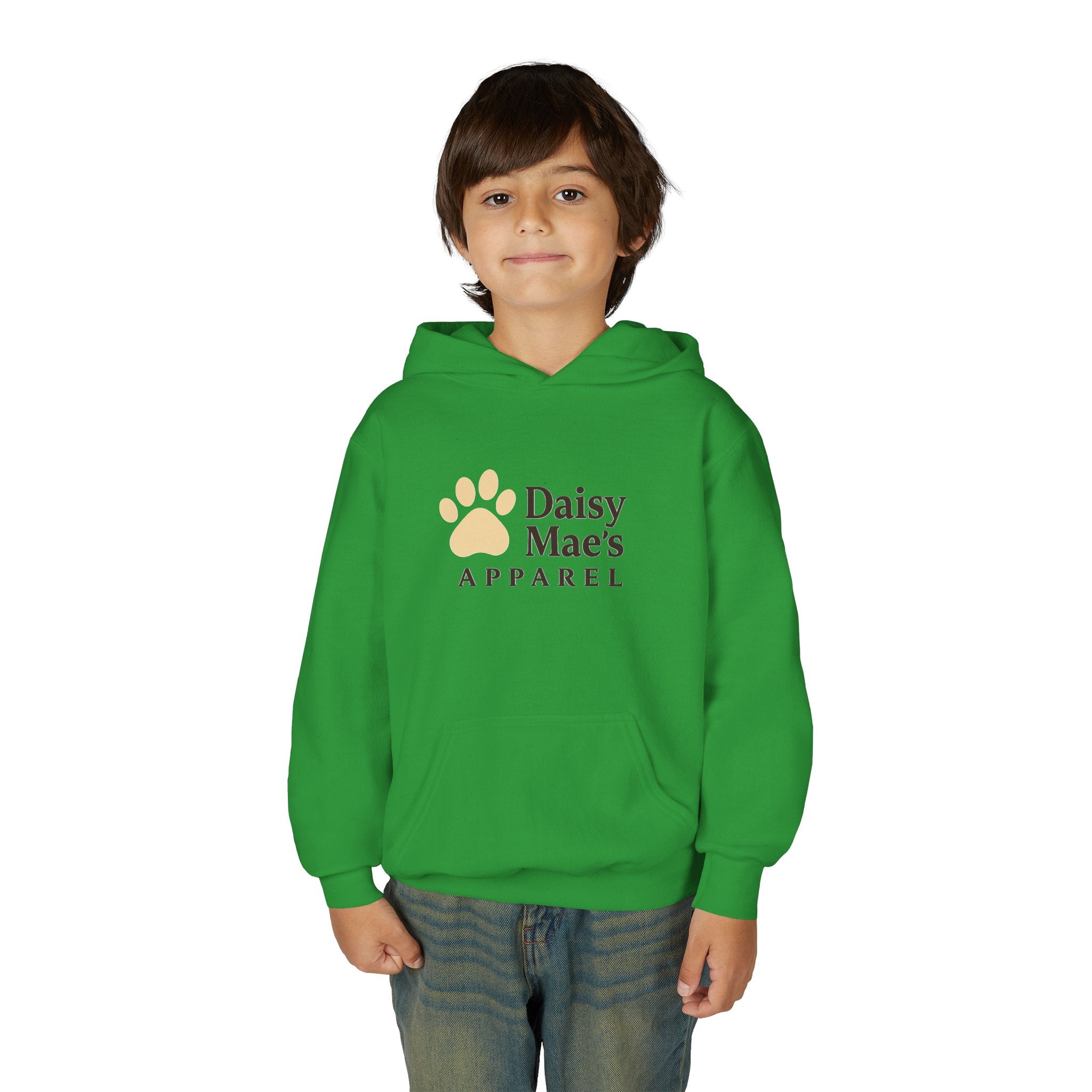 Youth Hoodie — DaisyMae’s Apparel Kids Pullover with Playful Dog Logo