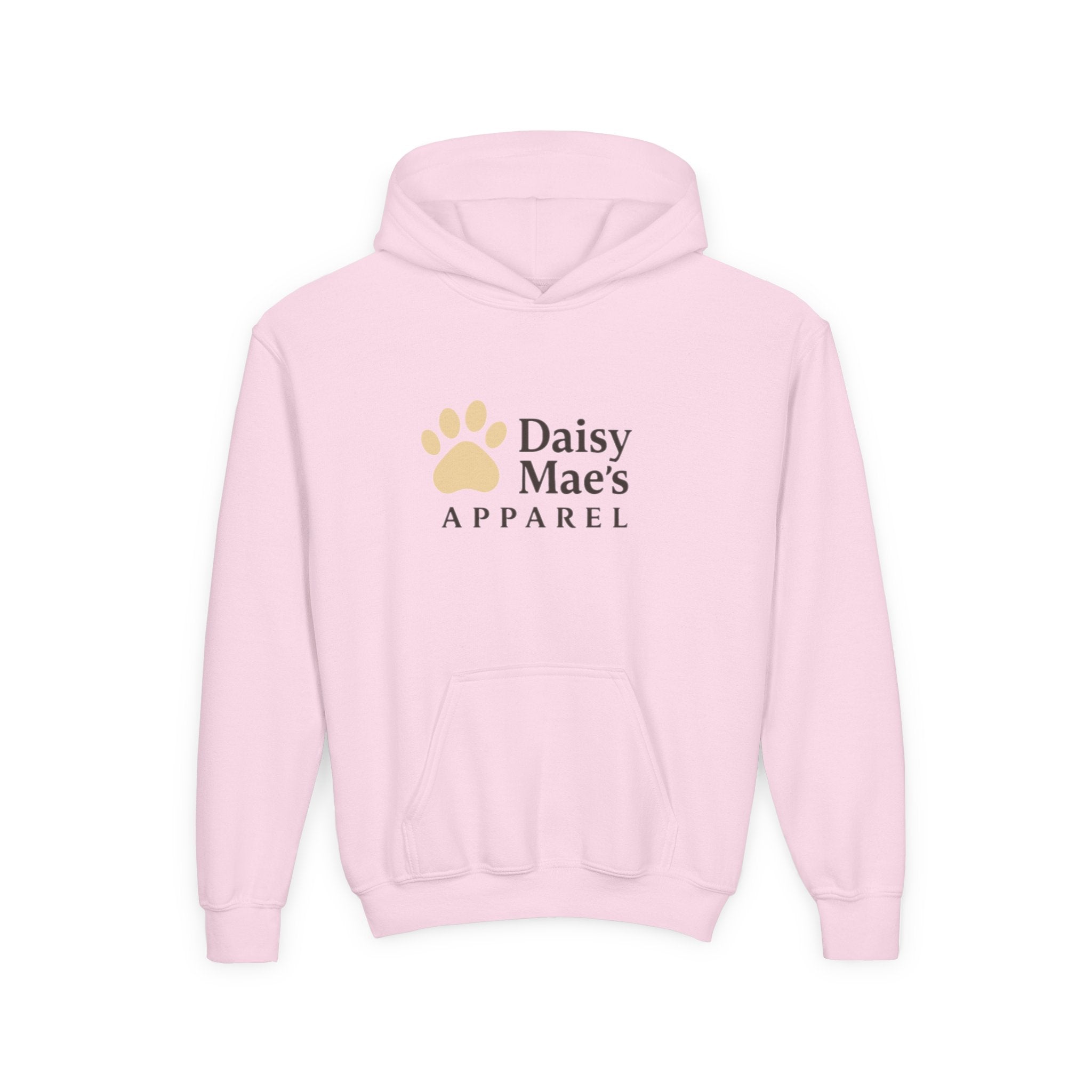 Youth Hoodie — DaisyMae’s Apparel Kids Pullover with Playful Dog Logo