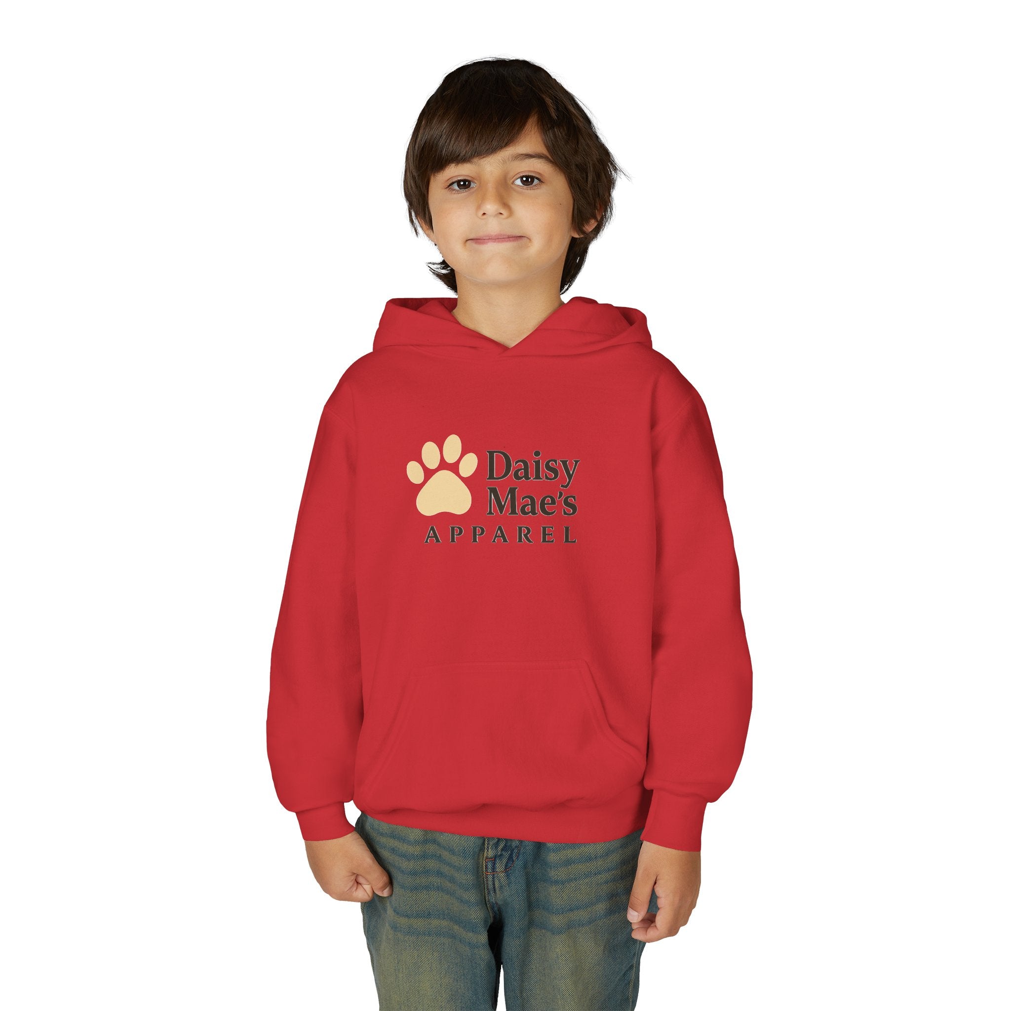 Youth Hoodie — DaisyMae’s Apparel Kids Pullover with Playful Dog Logo