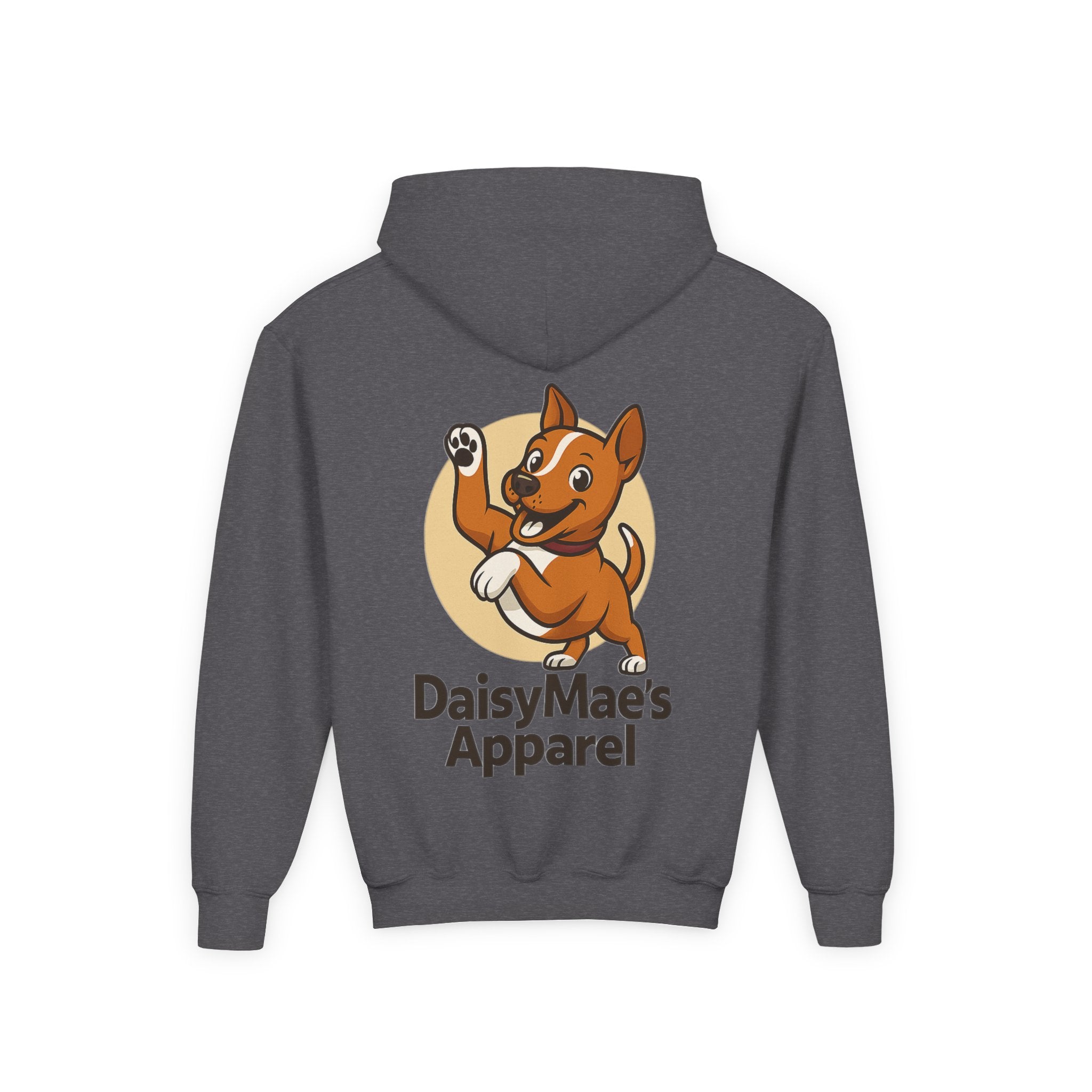 Youth Hoodie — DaisyMae’s Apparel Kids Pullover with Playful Dog Logo