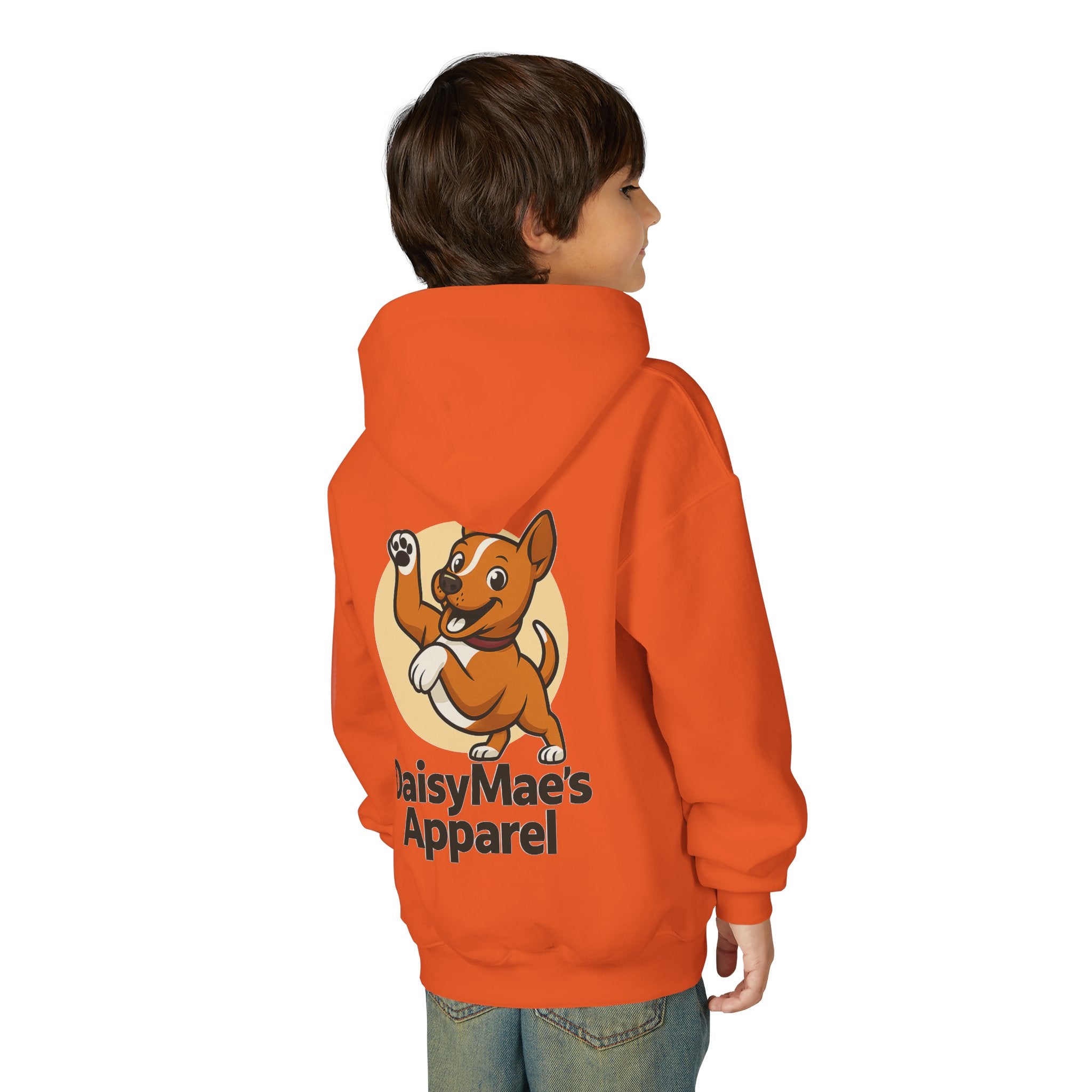 Youth Hoodie — DaisyMae’s Apparel Kids Pullover with Playful Dog Logo