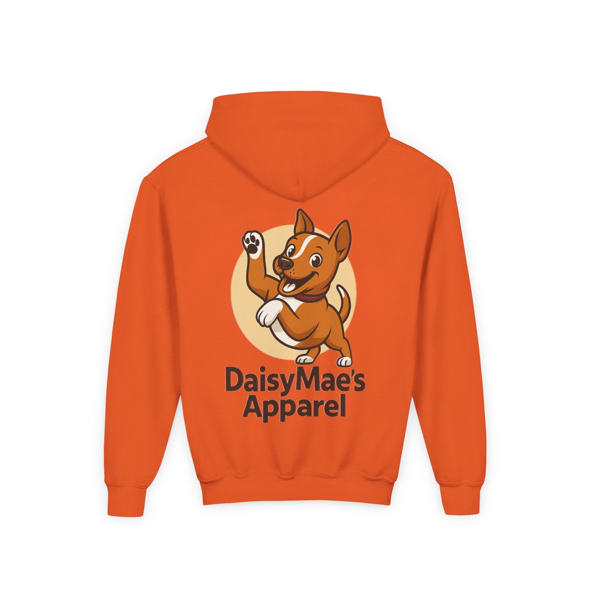 Youth Hoodie — DaisyMae’s Apparel Kids Pullover with Playful Dog Logo
